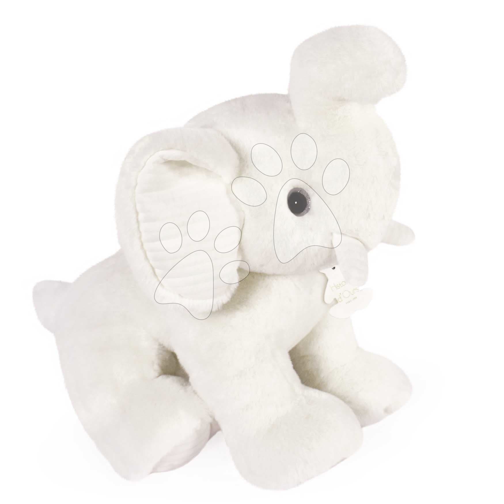 Plyšový sloník Elephant White Les Preppy Chics Histoire d’ Ours biely 35 cm od 0 mes