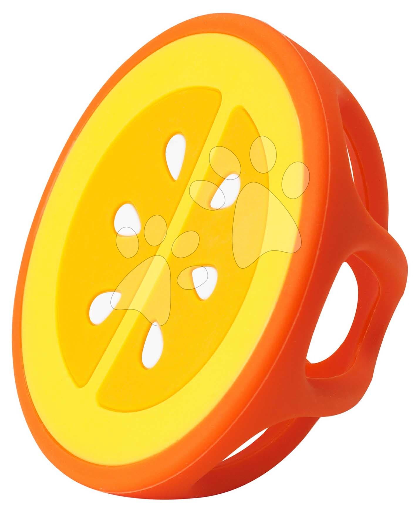 Silikónové hryzátko Pomaranč Soothing Silicone Teether Orange Infantino oranžové od 0 mes