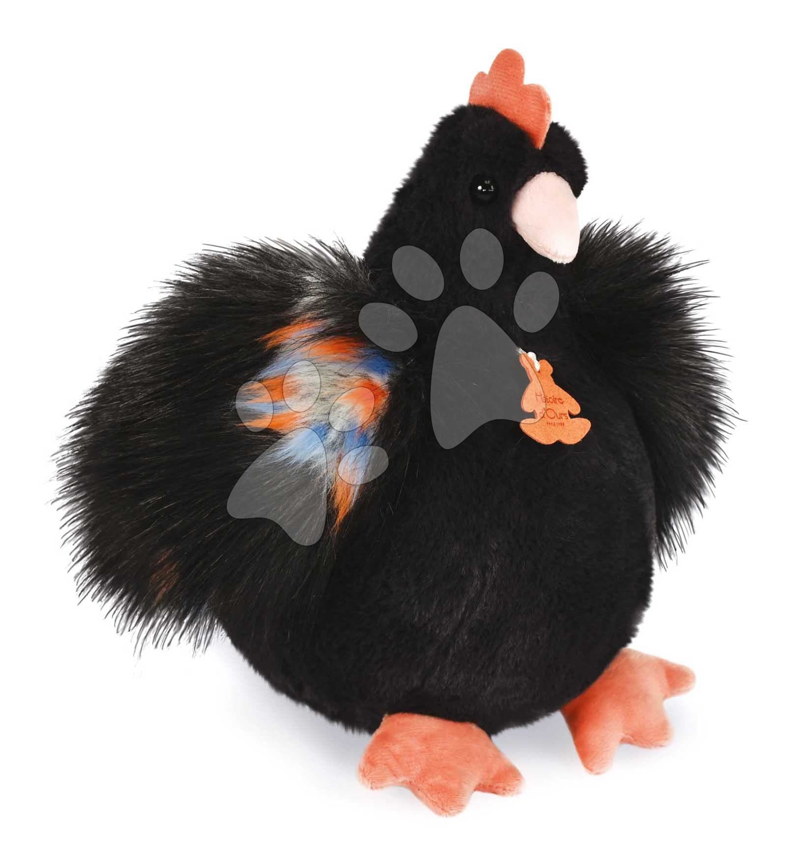 Plyšová sliepočka Les Poulettes Histoire d’ Ours čierna 28 cm od 0 mes 1