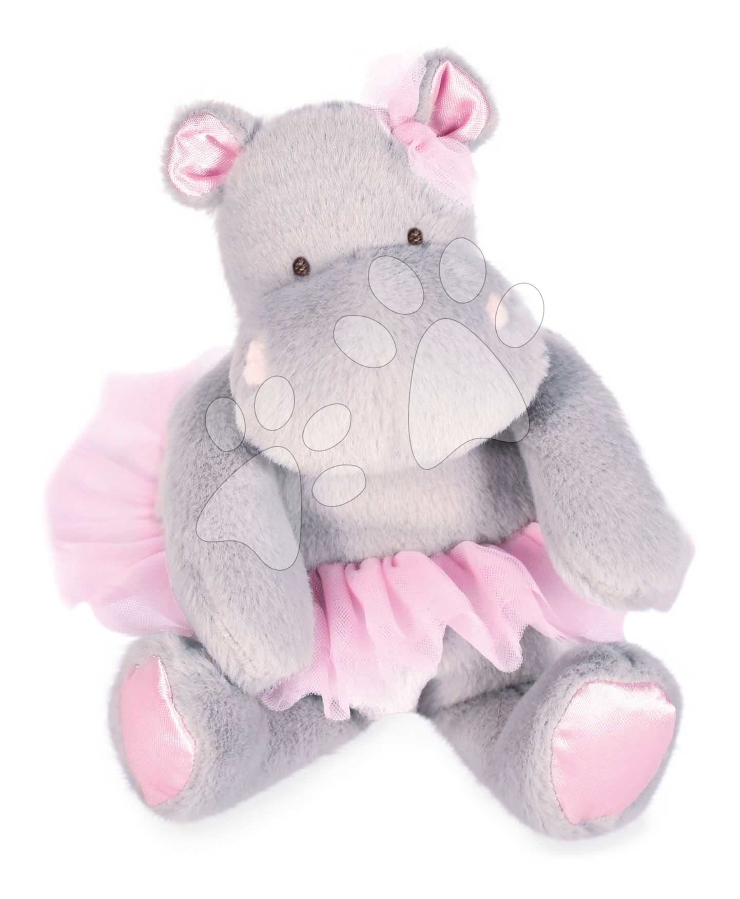 Plyšový hrošík so sukničkou Hippo Tutu Pearl Grey Histoire d’ Ours sivý 22 cm od 0 mes