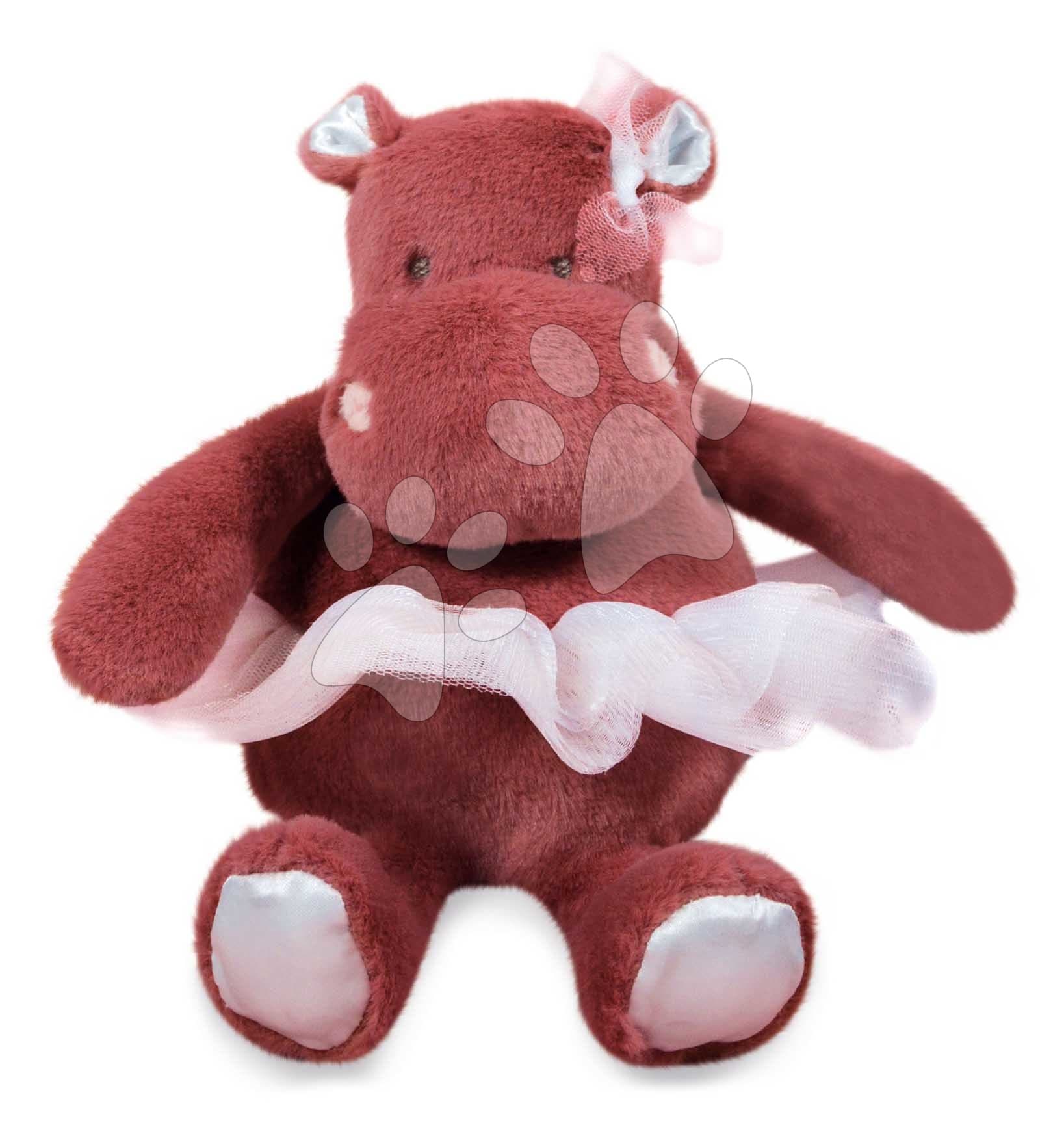Plyšový hrošík so sukničkou Hippo Tutu Terracotta Histoire d’ Ours červený 22 cm od 0 mes 1