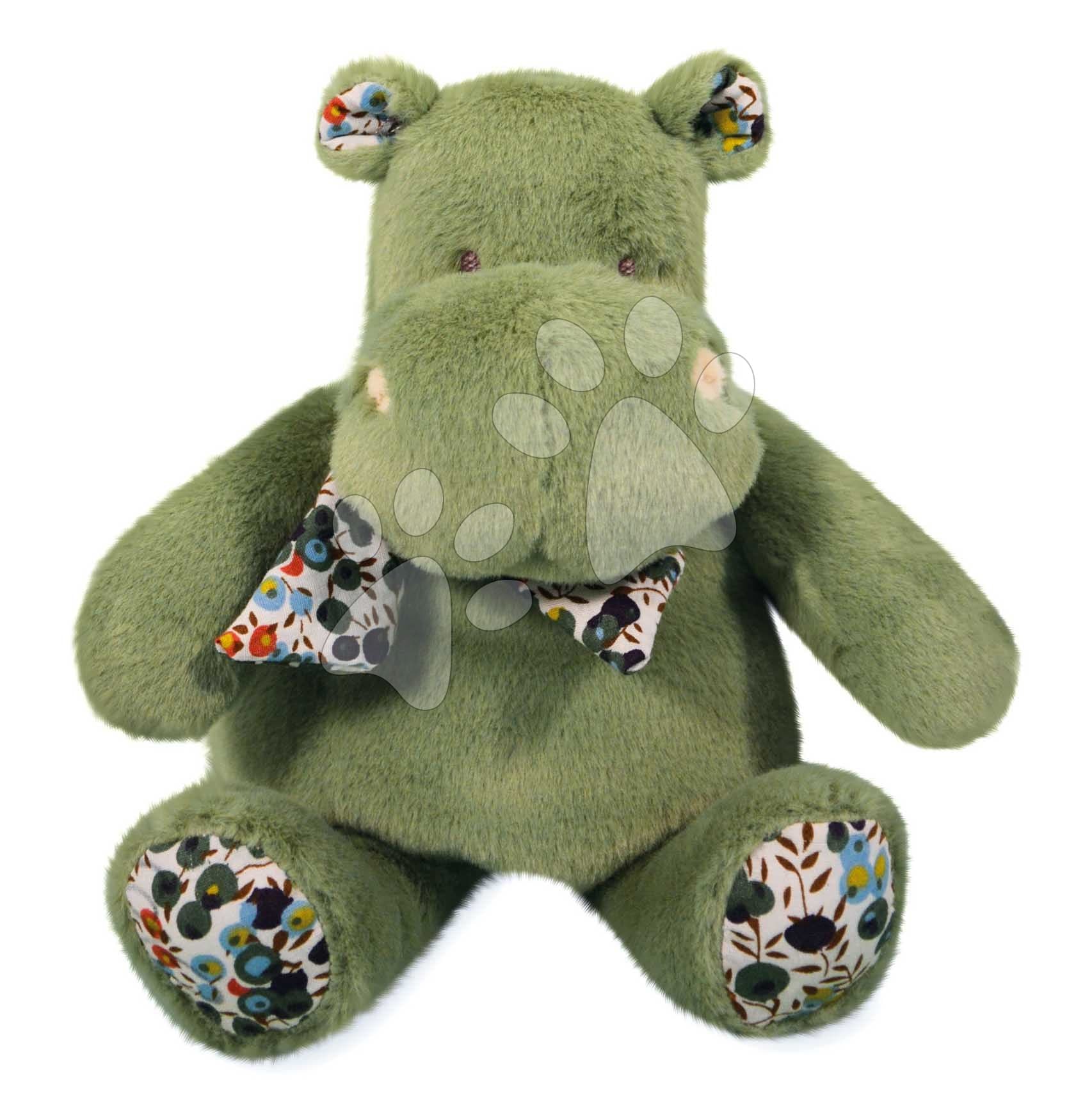 Plyšový hrošík so šatkou Hippo Bandana Almond Green Histoire d’ Ours zelený 22 cm od 0 mes