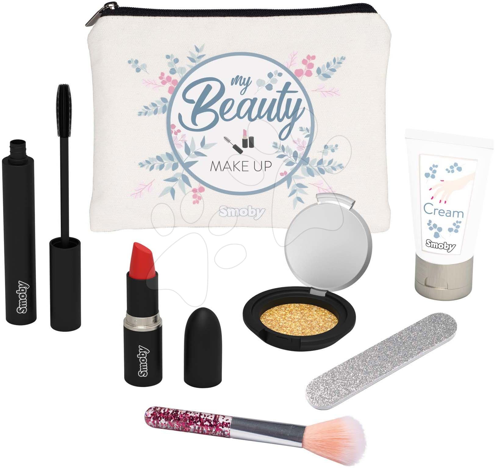 Kozmetická taštička s kozmetikou My Beauty Make Up Set Smoby so špirálou, rúžom, očný tieň so štetcom a pilníkom 1
