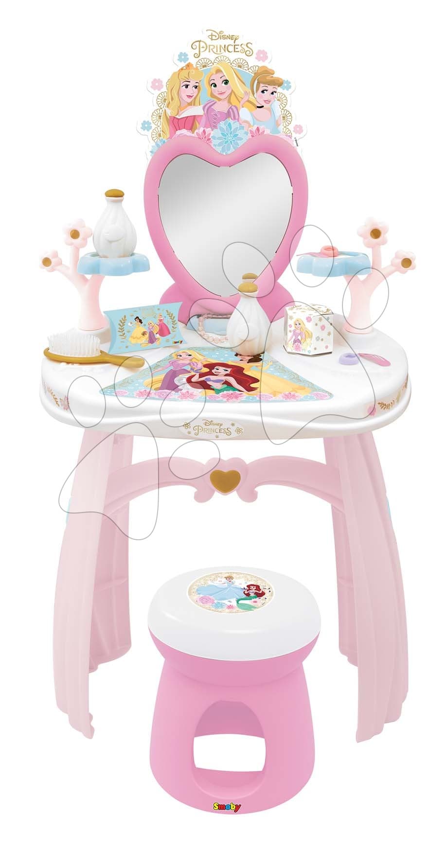 Kozmetický stolík Disney Princess Dressing Table Smoby s 10 doplnkami 1
