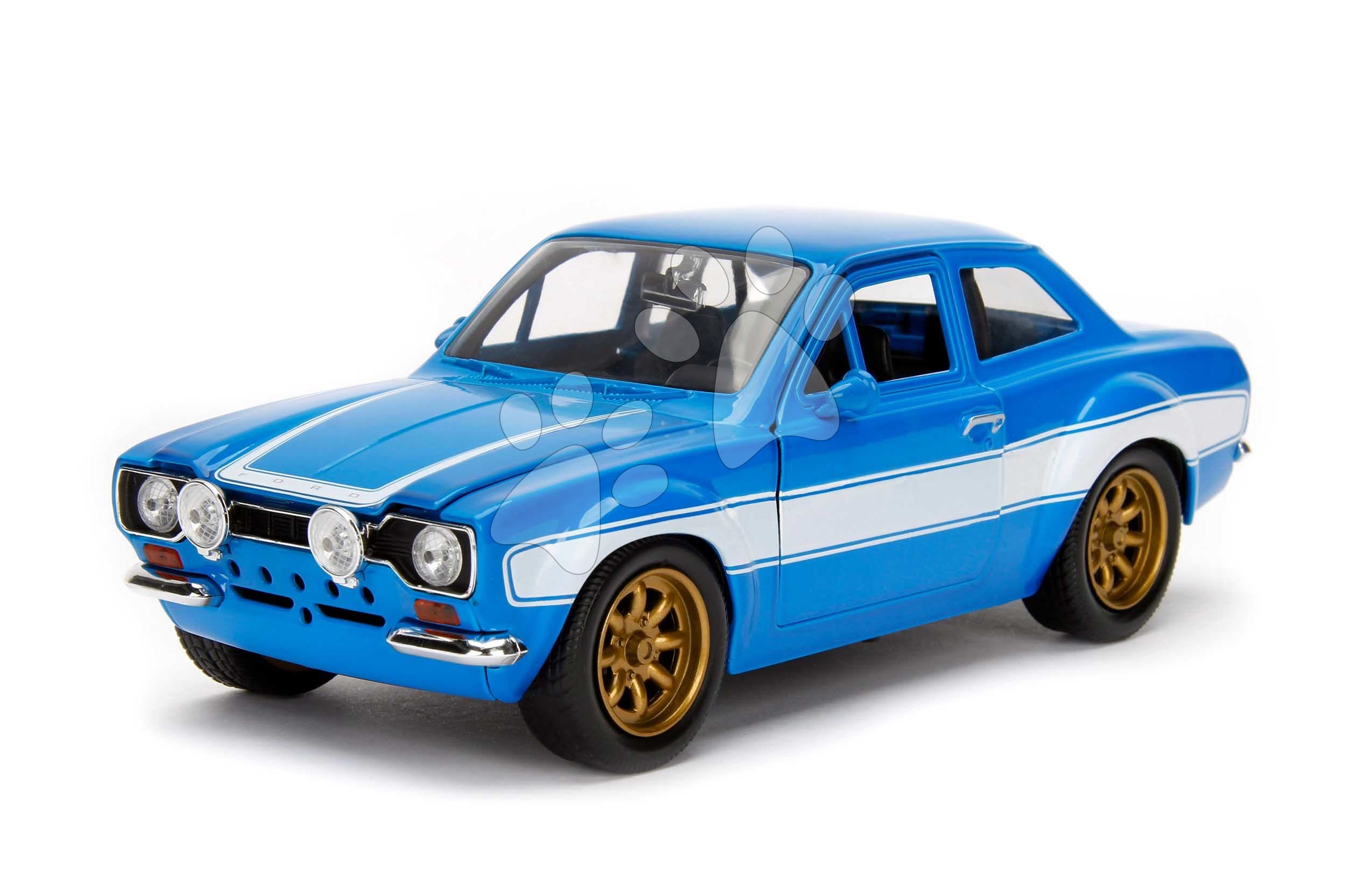Autíčko Ford Escort 1974 Fast & Furious Jada kovové s otvárateľnými časťami a gumenými kolieskami dĺžka 18 cm 1:24