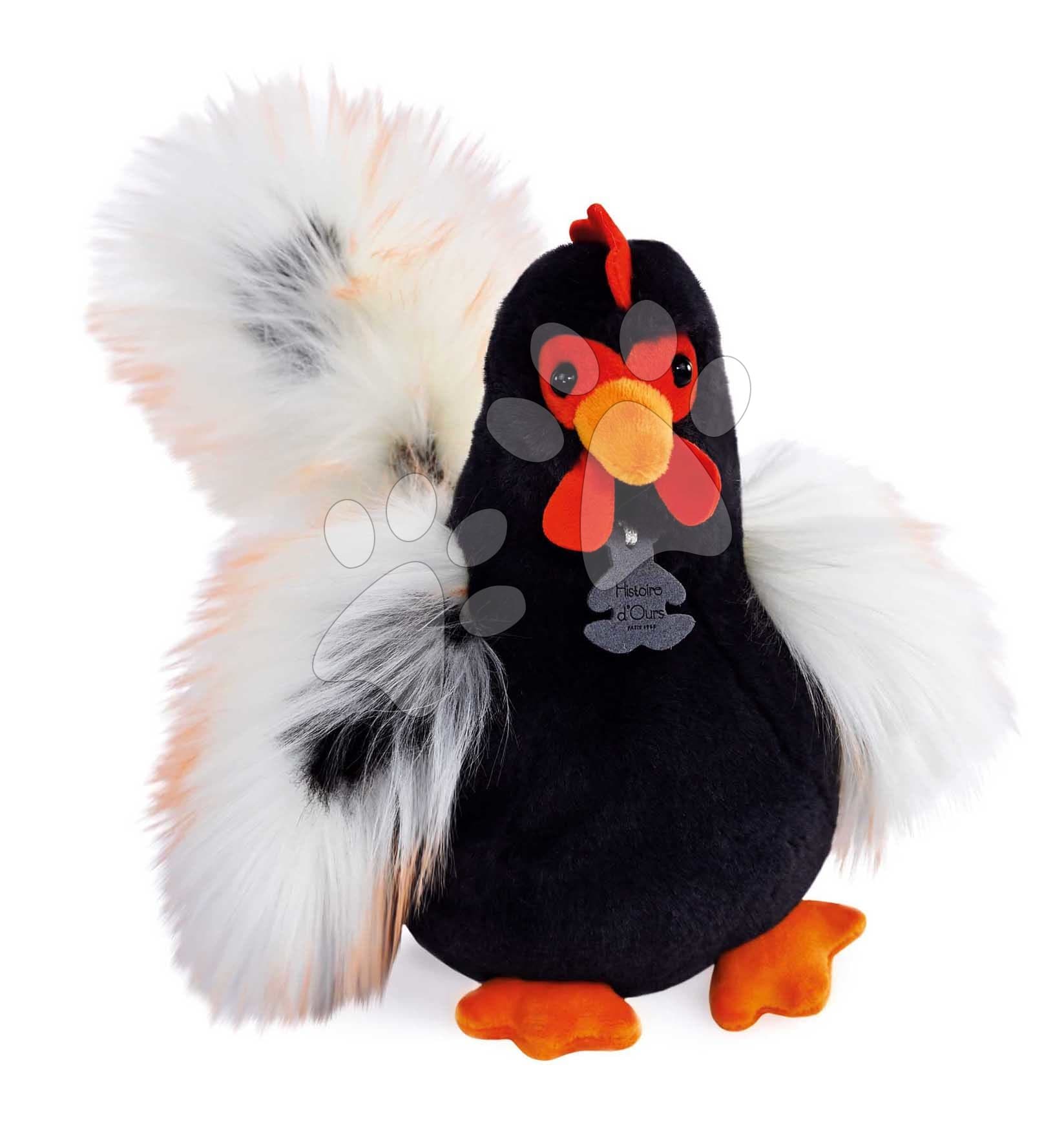 Plyšový kohútik Coq Histoire d’ Ours čierny 26 cm od 0 mes 1