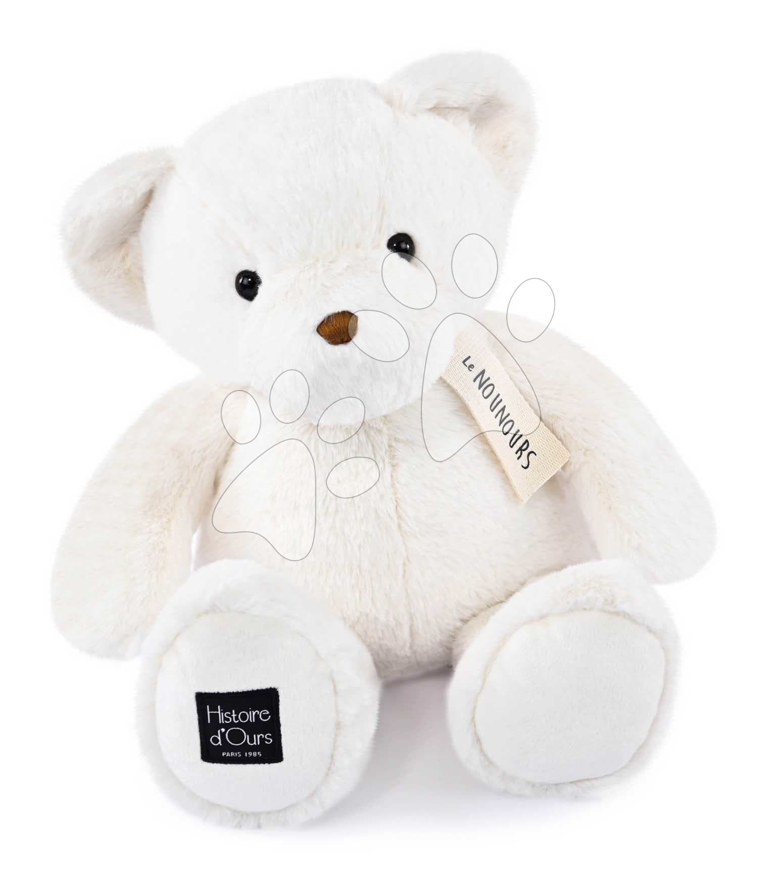 Plyšový medvedík Le Nounours White Histoire d’ Ours biely 40 cm od 0 mes 1