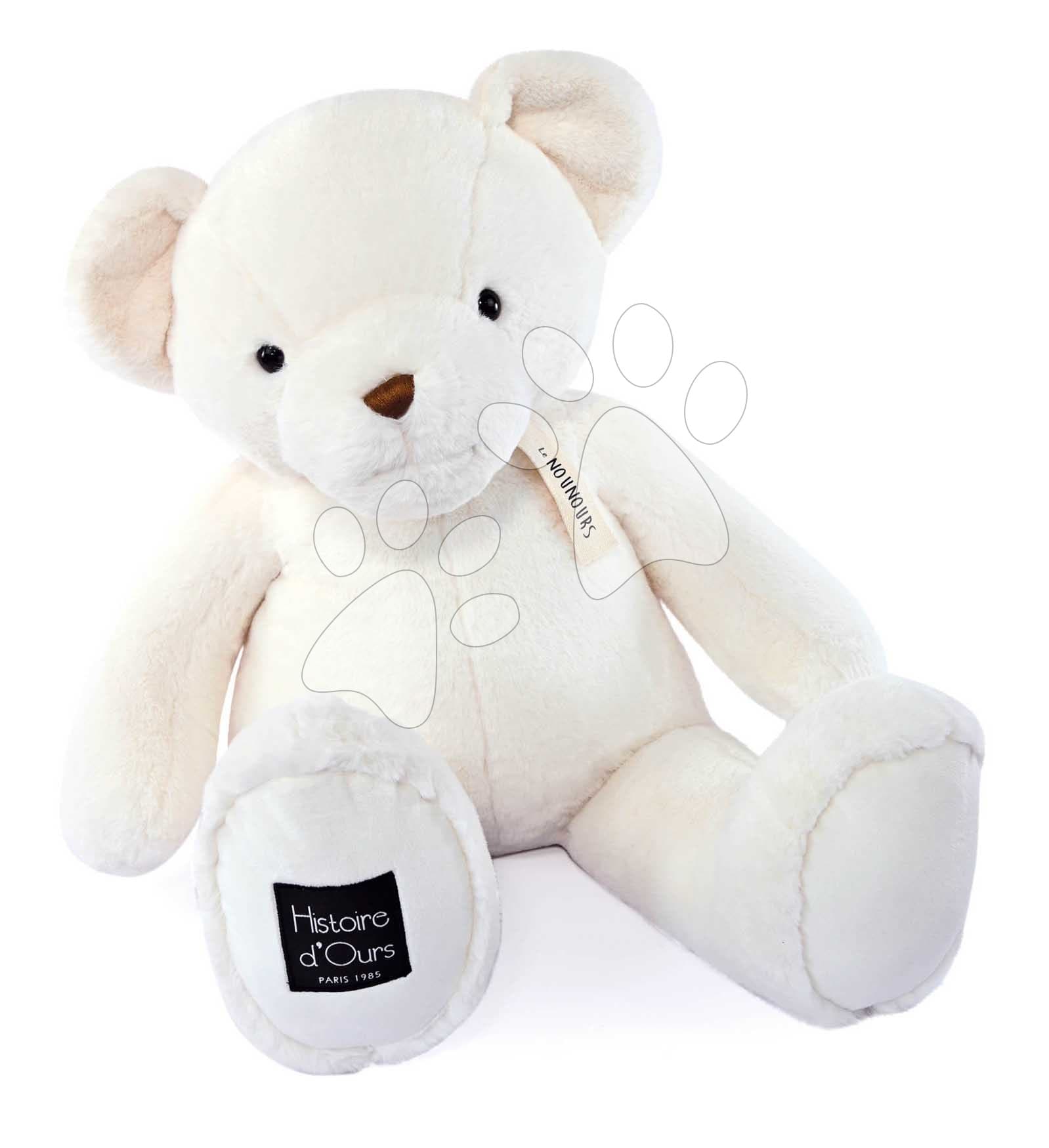 Plyšový medveď Le Nounours White Histoire d’ Ours biely 75 cm od 0 mes 1