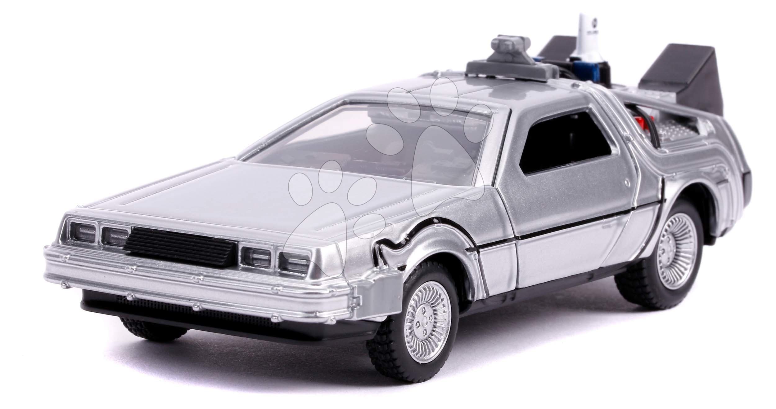 Autíčko Time Machine Back to the Future 2 Jada kovové s otvárateľnými dverami dĺžka 12,5 cm 1:32 1