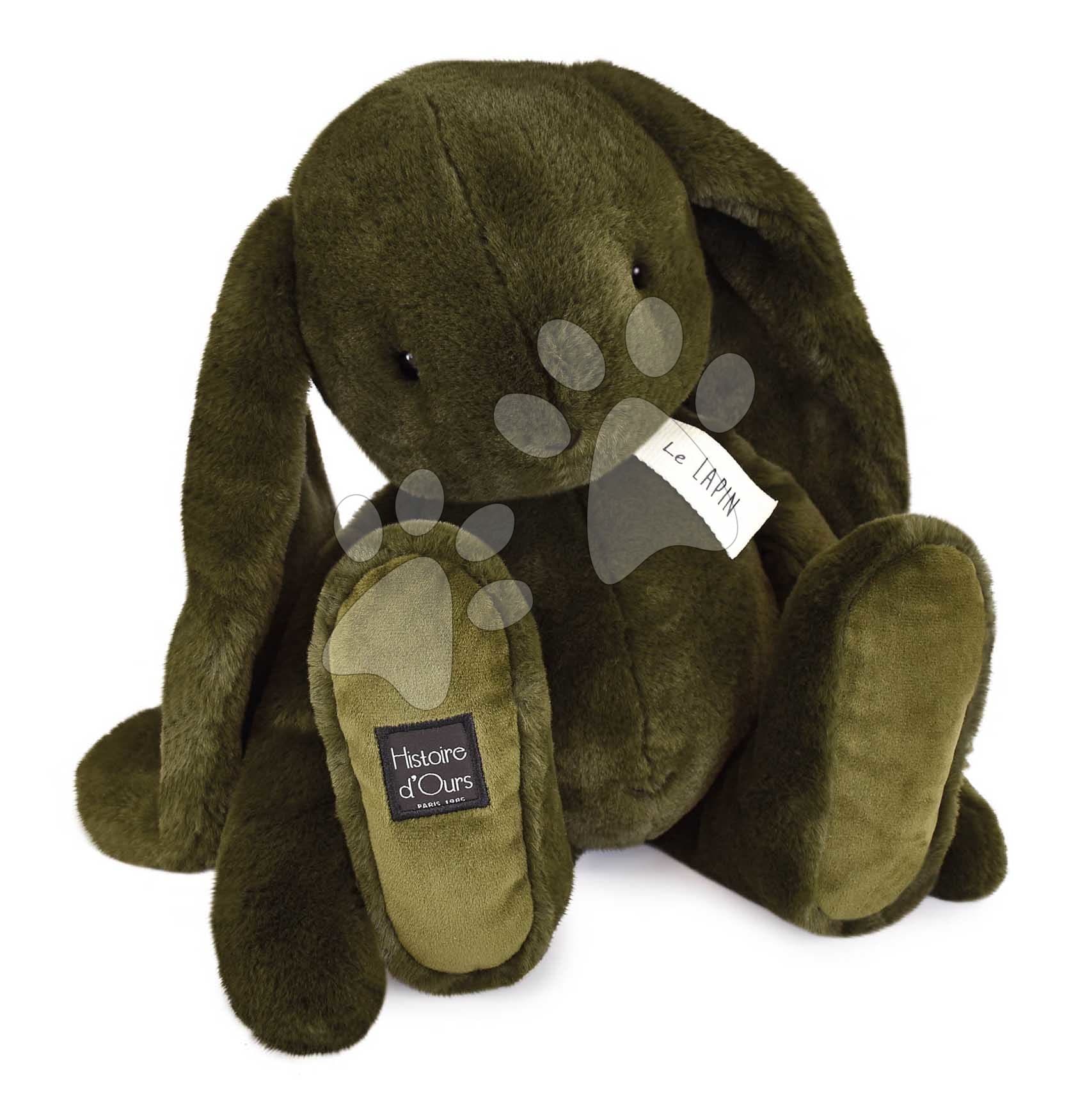 Plyšový zajačik The Bunny Kaki Histoire d’ Ours zelený 50 cm od 0 mes