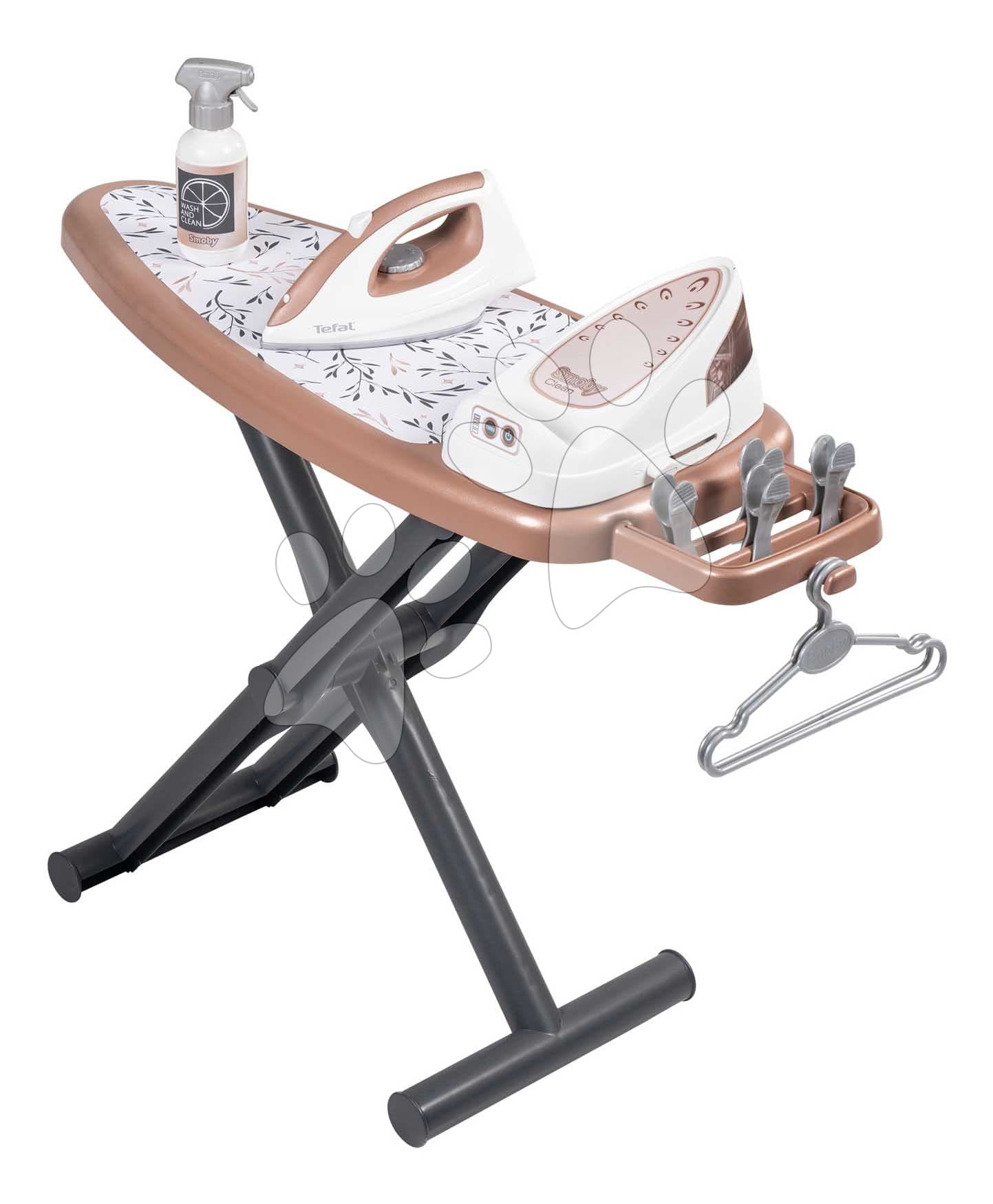 Žehliaca doska s naparovacou žehličkou Tefal Ironing Board Smoby s vešiakmi a 9 doplnkami 1