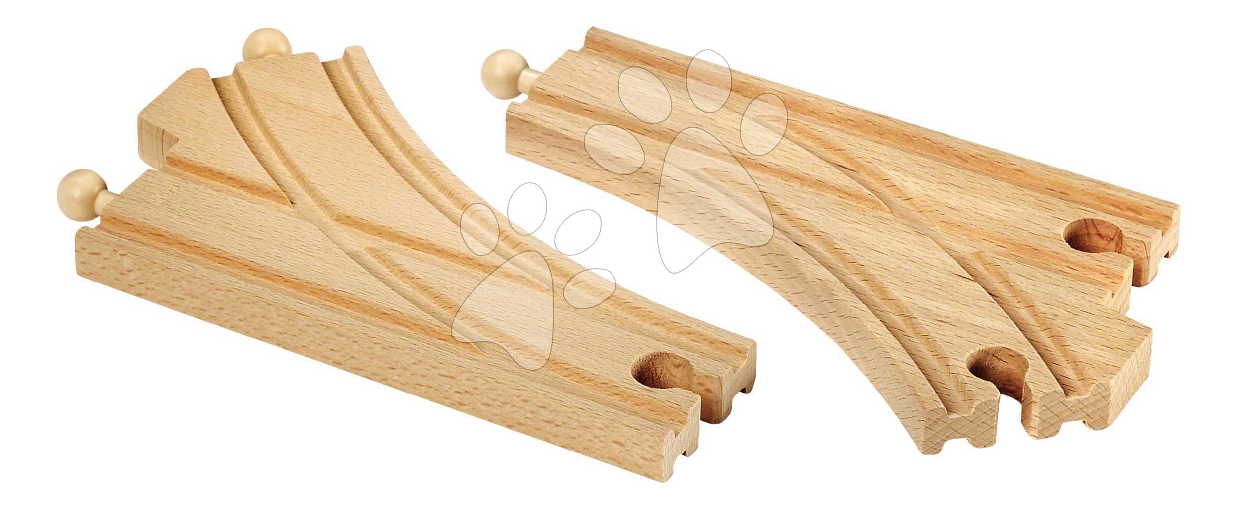 Náhradné diely pre vláčikodráhu Curved Switching Tracks BRIO 2 oblé výhybky pre rovnobežné koľaje 1