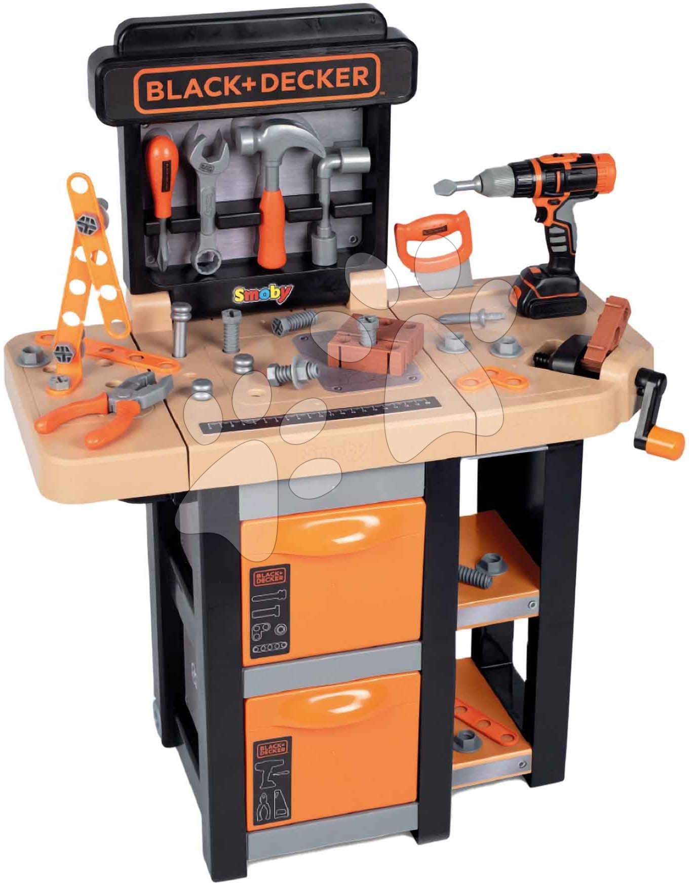 Pracovná dielňa Open Bricolo Workbench Black&Decker Smoby s 37 doplnkami 1