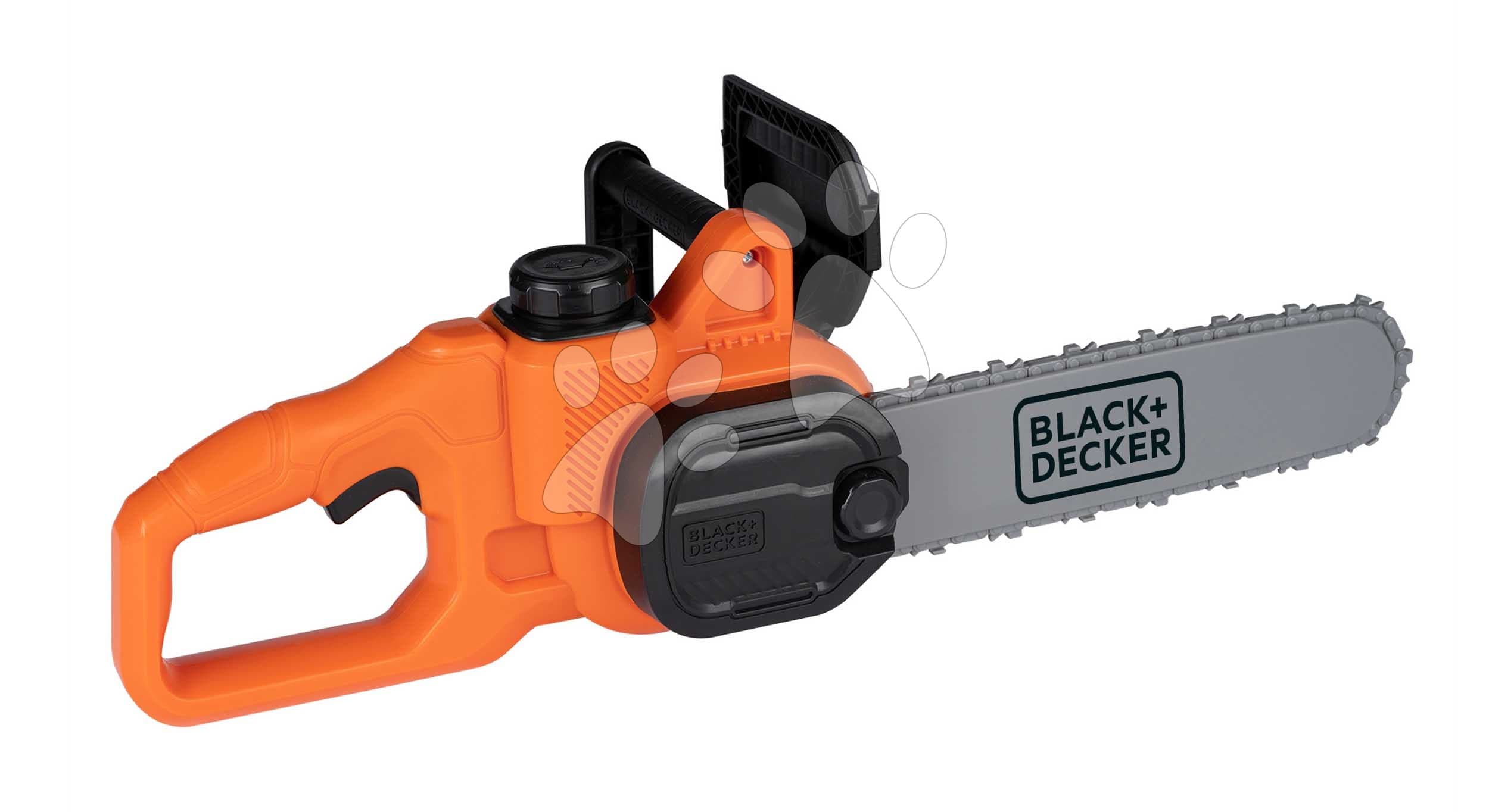 Motorová píla elektronická Black&Decker Chainsaw Smoby so zvukom svetlom a pohyblivou reťazou od 3 rokov 1