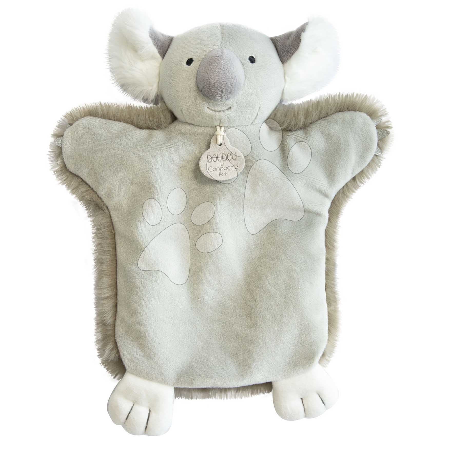 Plyšová koala na bábkové divadlo Koala Hand Puppet Doudou et Compagnie sivá 25 cm od 0 mes