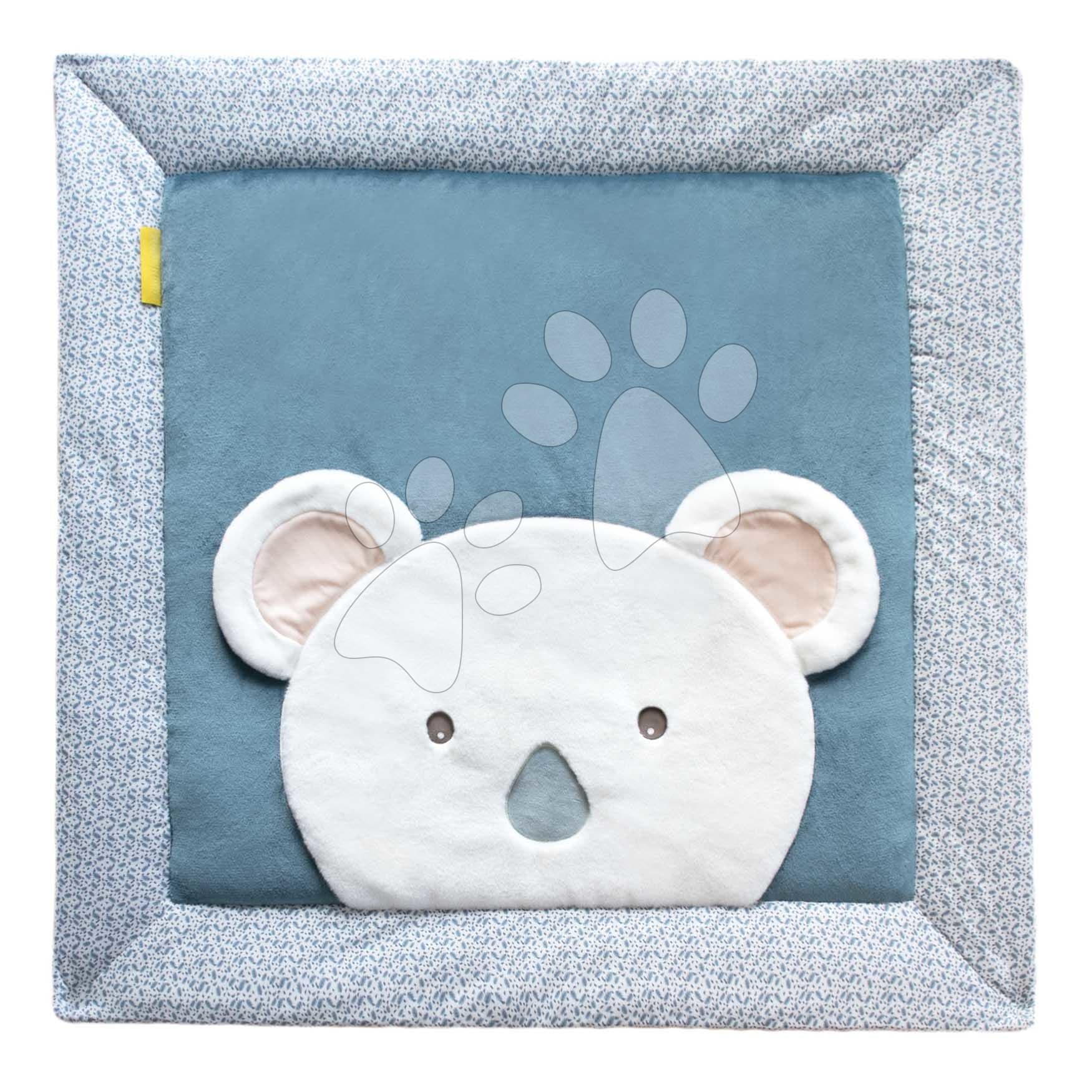 Textilná podložka na hranie Yoca le Koala Doudou et Compagnie modrá 100*100 cm od 0 mes 1