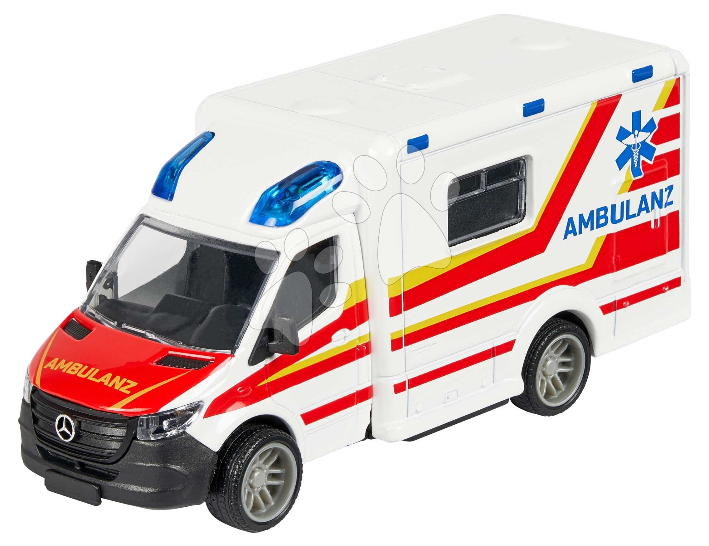 Autíčko sanitka Mercedes-Benz Sprinter Ambulance Majorette dĺžka 15 cm 1
