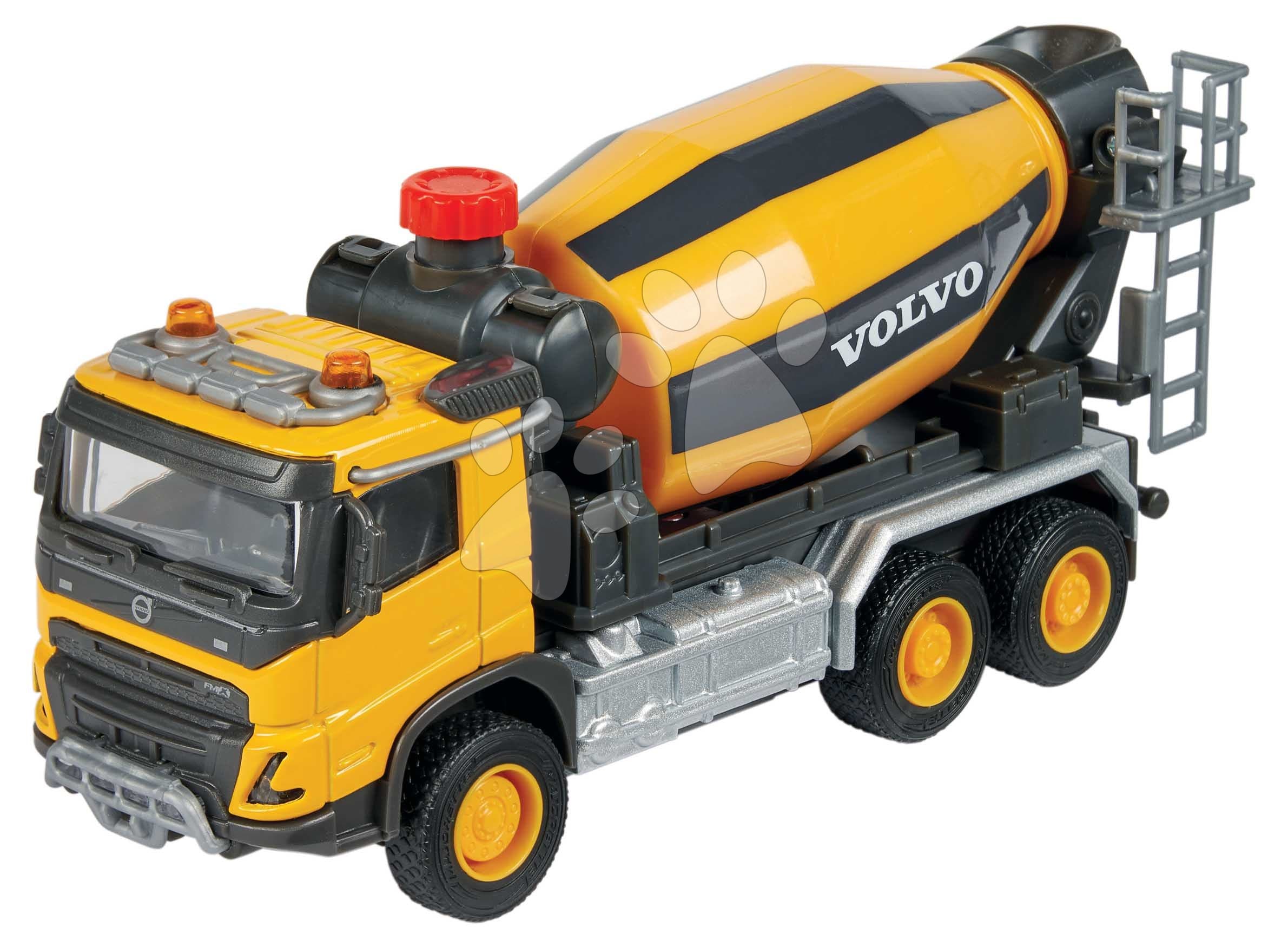 Autíčko stavebné s miešačkou betónu Volvo Truck Cement Mixer Majorette dĺžka 19 cm 1