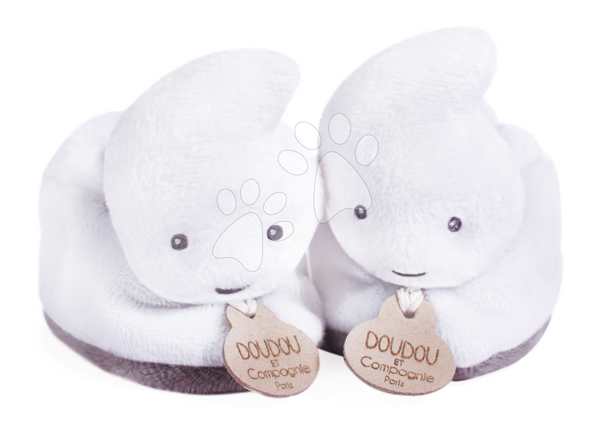 Papučky pre bábätko Duch Booties My First Halloween Doudou et Compagnie v darčekovom balení biele od 0-6 mes 1