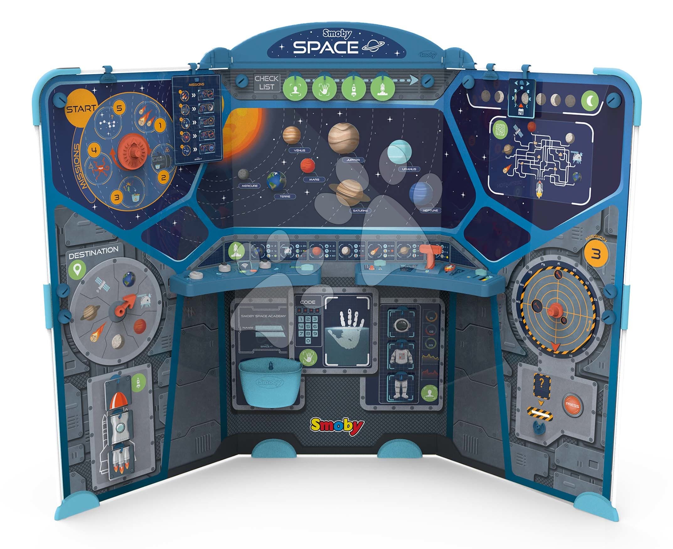 Vesmír a planéty na obežnej dráhe Space Center Smoby náučná hra o vede a technike so 68 doplnkami od 5 rokov 1