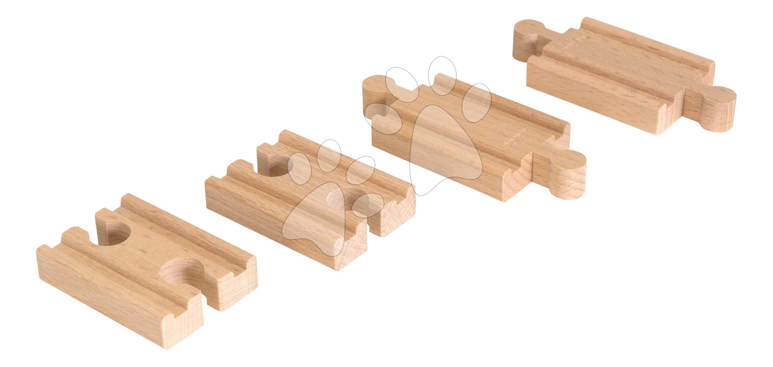 Náhradné diely pre vláčikodráhu Mini Straight Track Pack BRIO 4 mini koľajnice dĺžka 5,4 cm 1