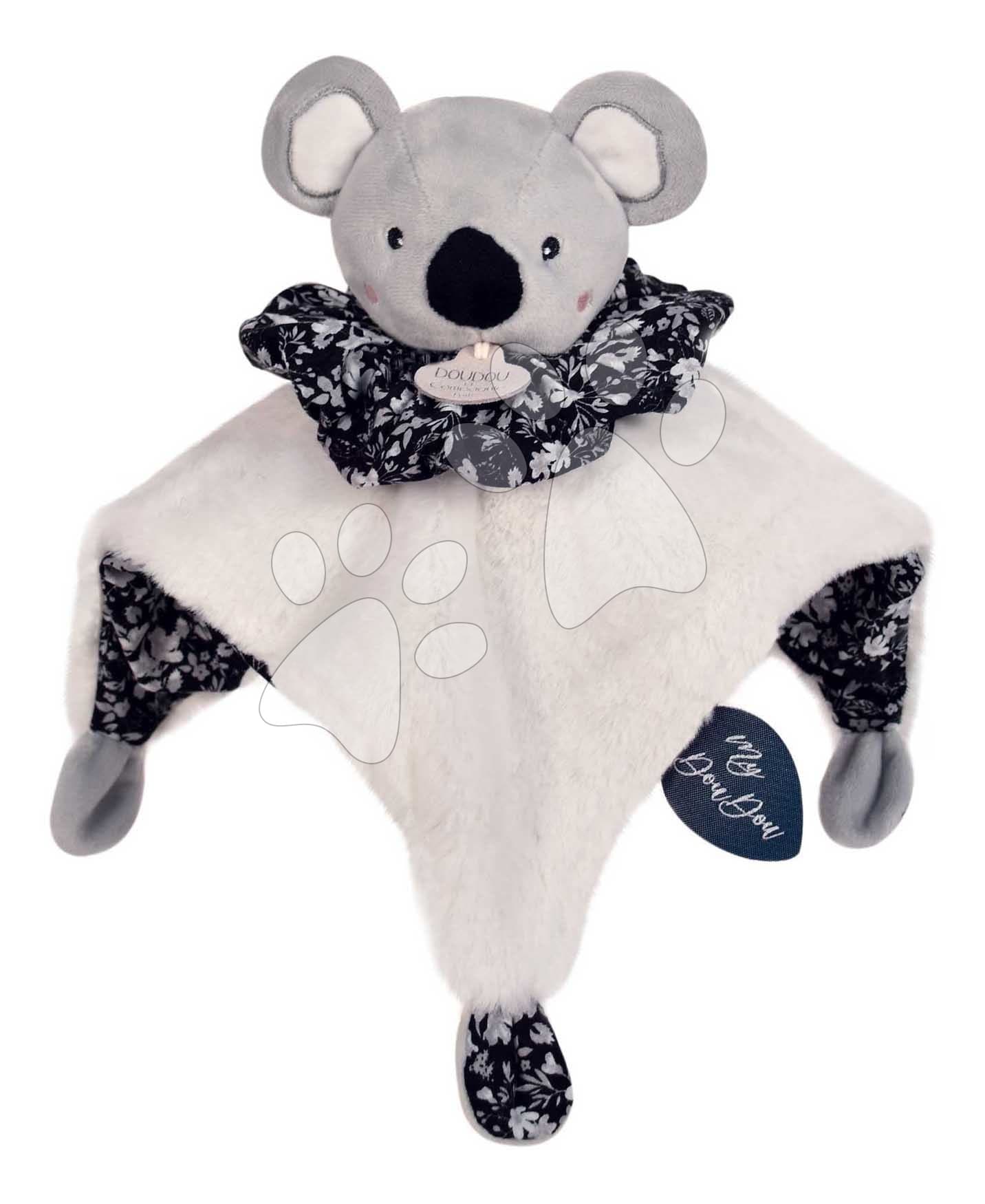 Plyšová koala na maznanie Doudou Boule 3v1 Doudou et Compagnie sivá 25 cm od 0 mes
