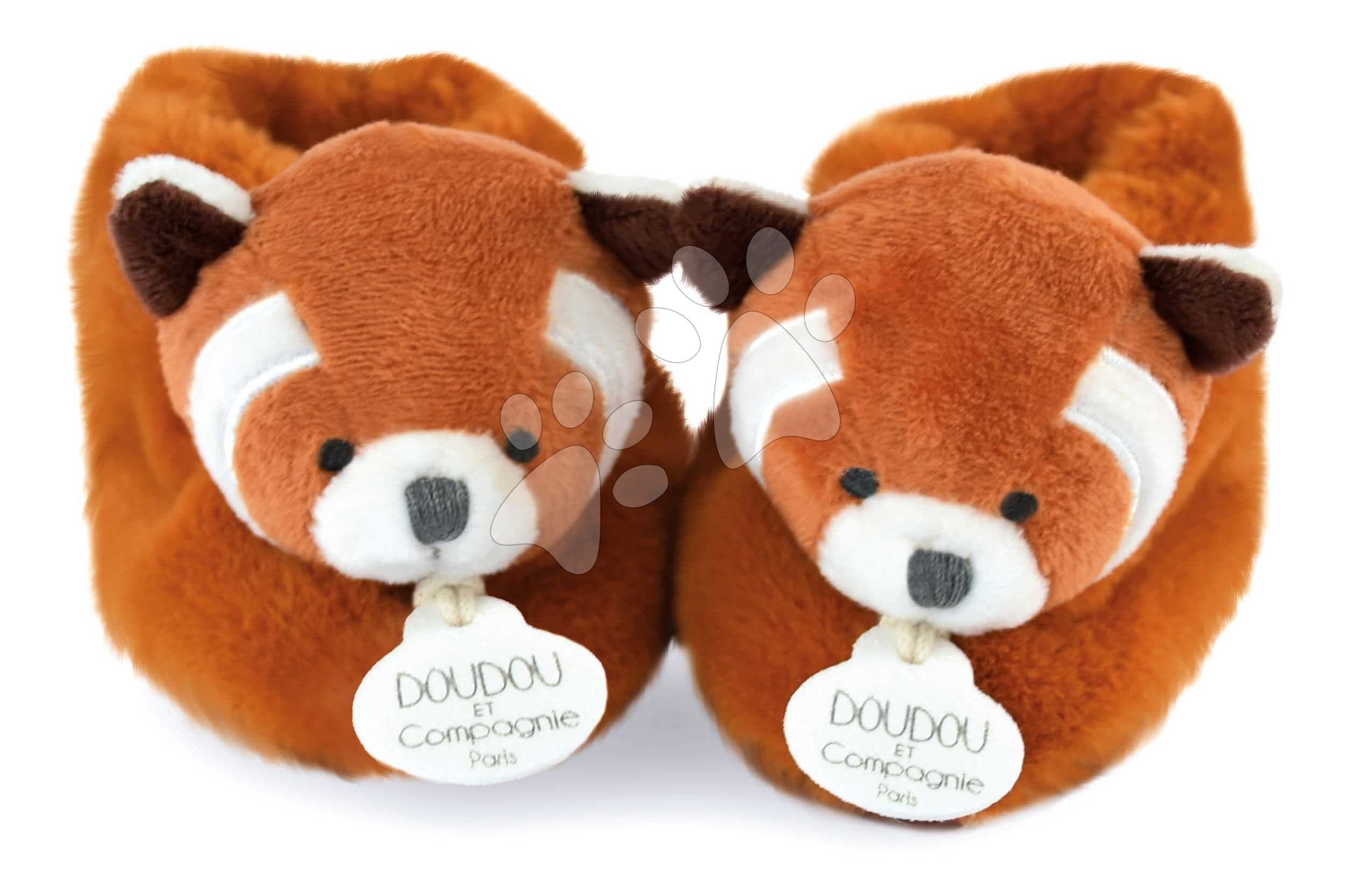 Papučky pre bábätko Red Panda Booties Unicef Collection Doudou et Compagnie v darčekovom balení červené 0-6 mes 1