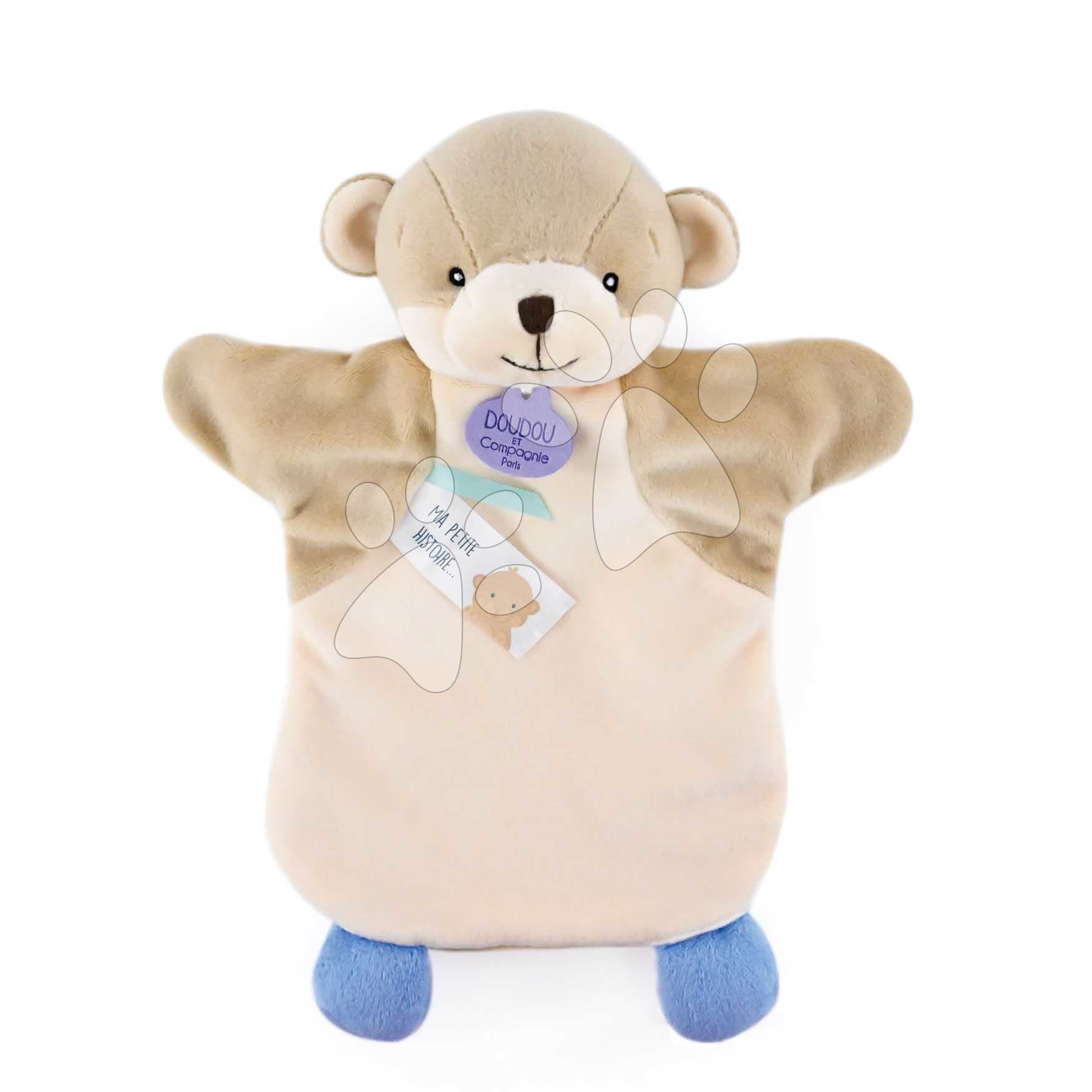 Plyšová vydra na bábkové divadlo Otter Hand Puppet Doudou et Compagnie hnedá 25 cm od 0 mes