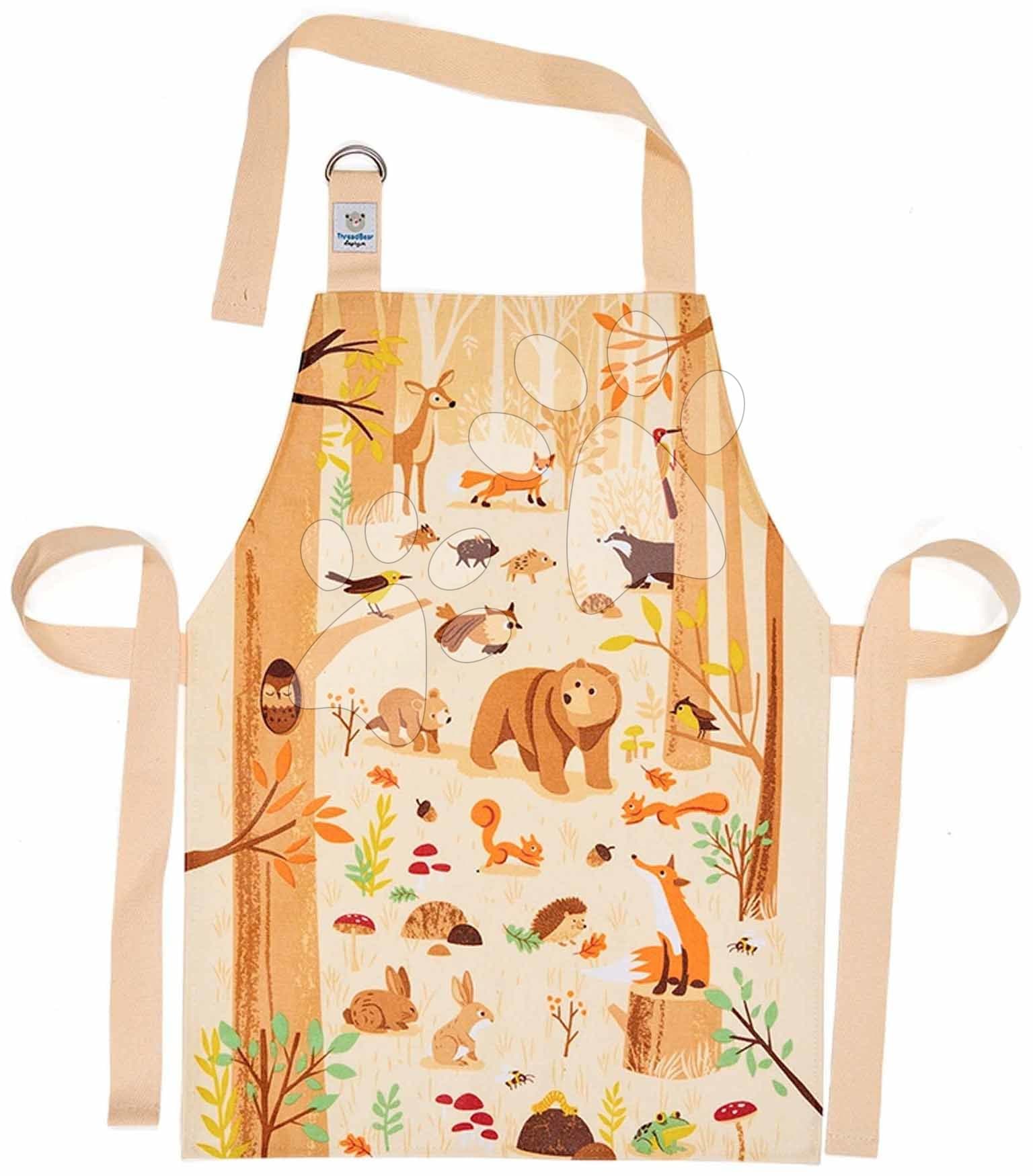 Zástera pre deti lesné zvieratká Forest Friends Apron ThreadBear s ochrannou vrstvou od 3-6 rokov 1