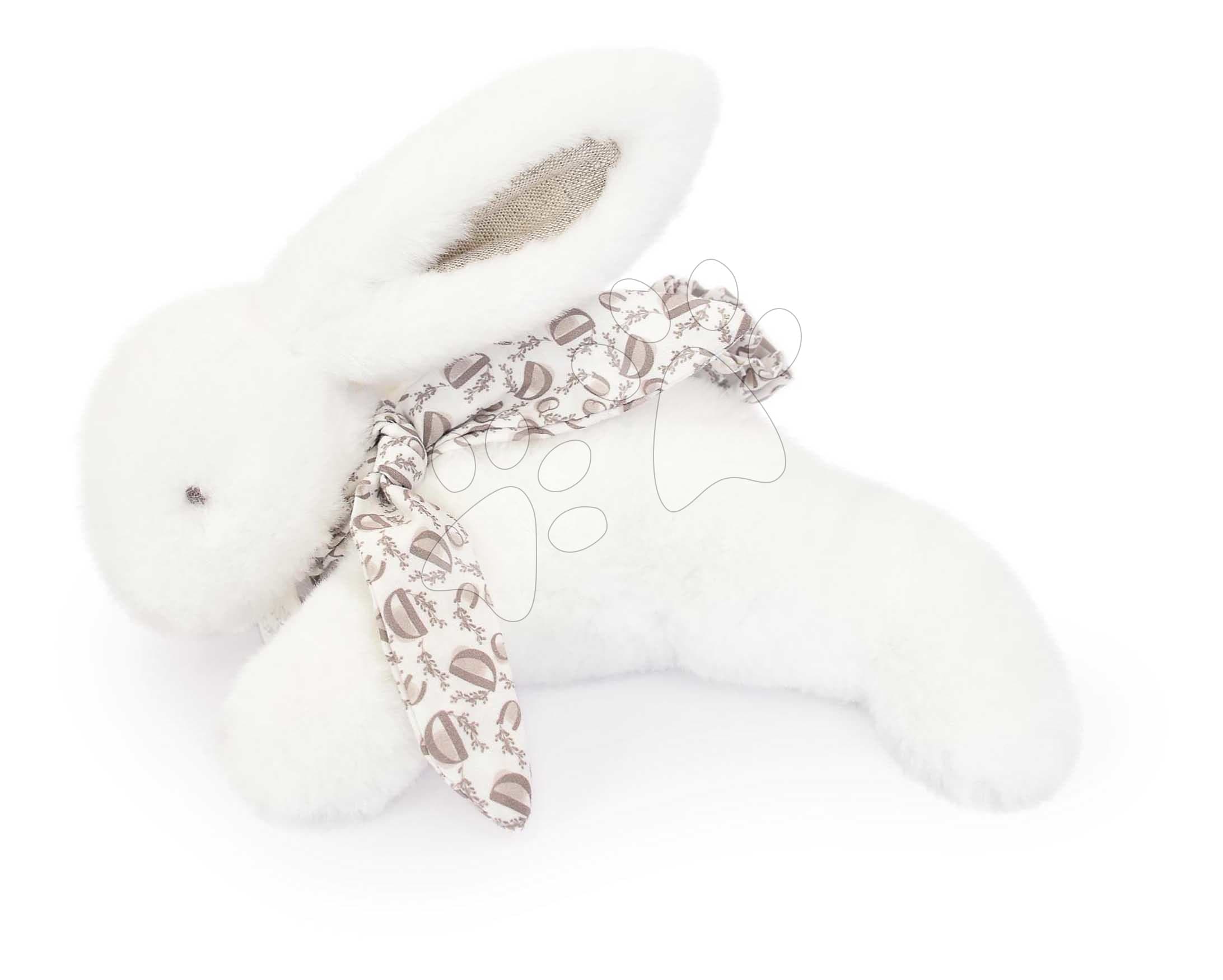 Plyšový zajačik Bunny White Doudou et Compagnie biely 25 cm od 0 mes 1