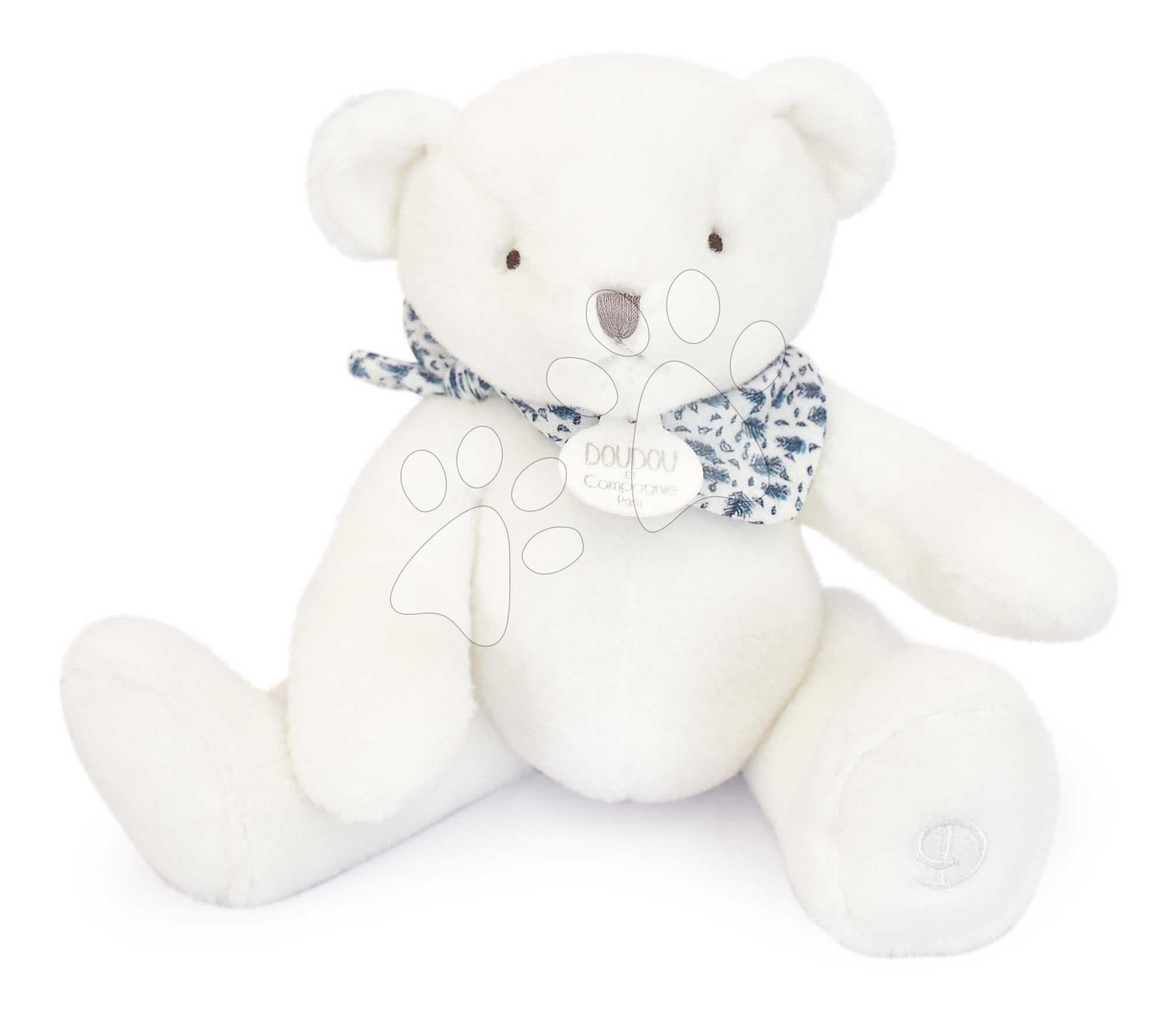 Plyšový medvedík L'Ours Doudou® Bear White Doudou et Compagnie biely 25 cm od 0 mes 1