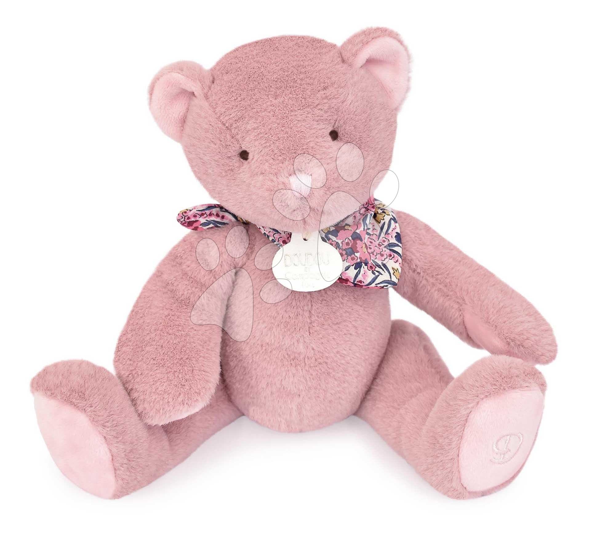 Plyšový medvedík L'Ours Doudou® Bear Pink Doudou et Compagnie ružový 25 cm od 0 mes 1