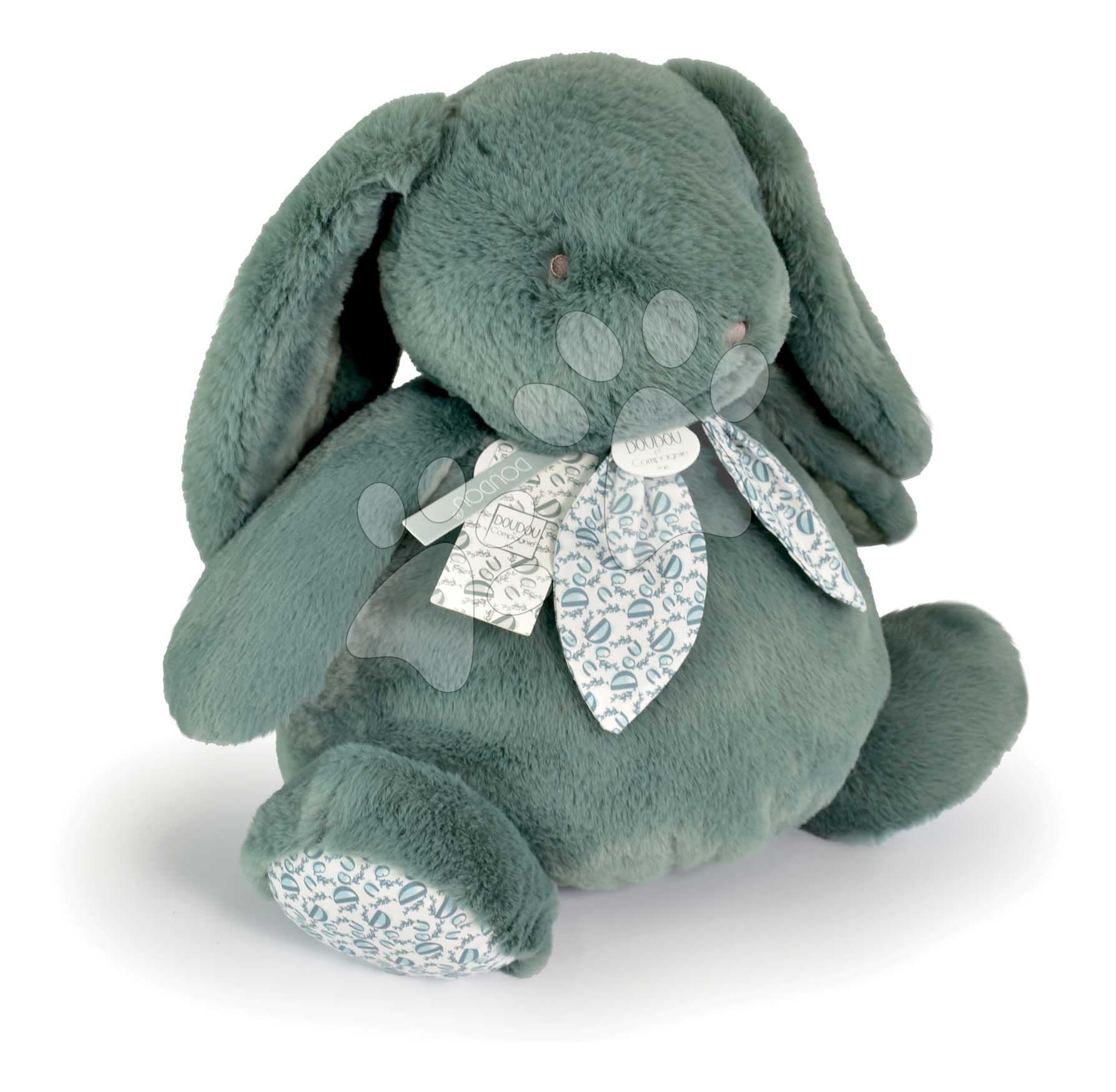 Plyšový zajac Giant Bunny Sage Green Doudou et Compagnie zelený 42 cm od 0 mes 1