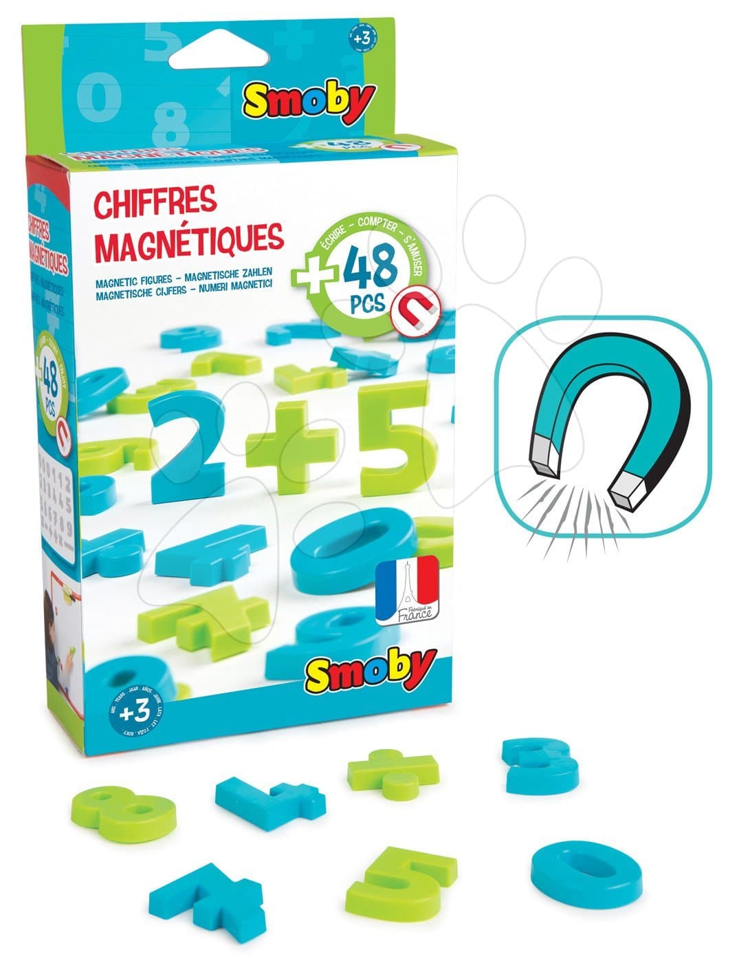 Smoby sada detských magnetov 48 kusov 430101 modro-zelené 1
