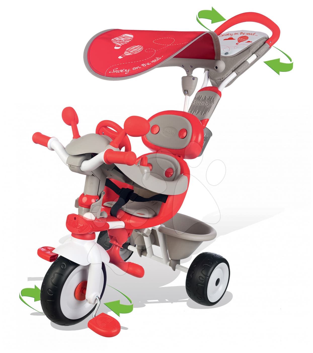 Smoby trojkolka Baby Driver Confort 434208 červená 1