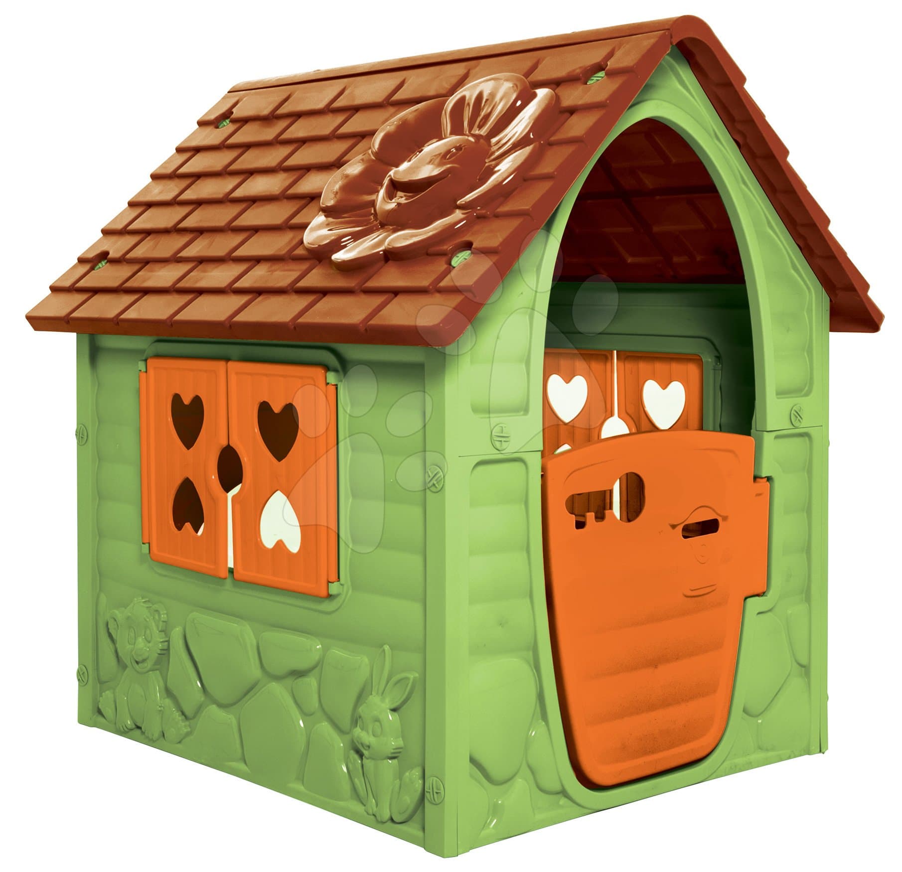 Záhradný domček My First Playhouse Dohány zelený s kvetinkou na streche od 24 mes 1