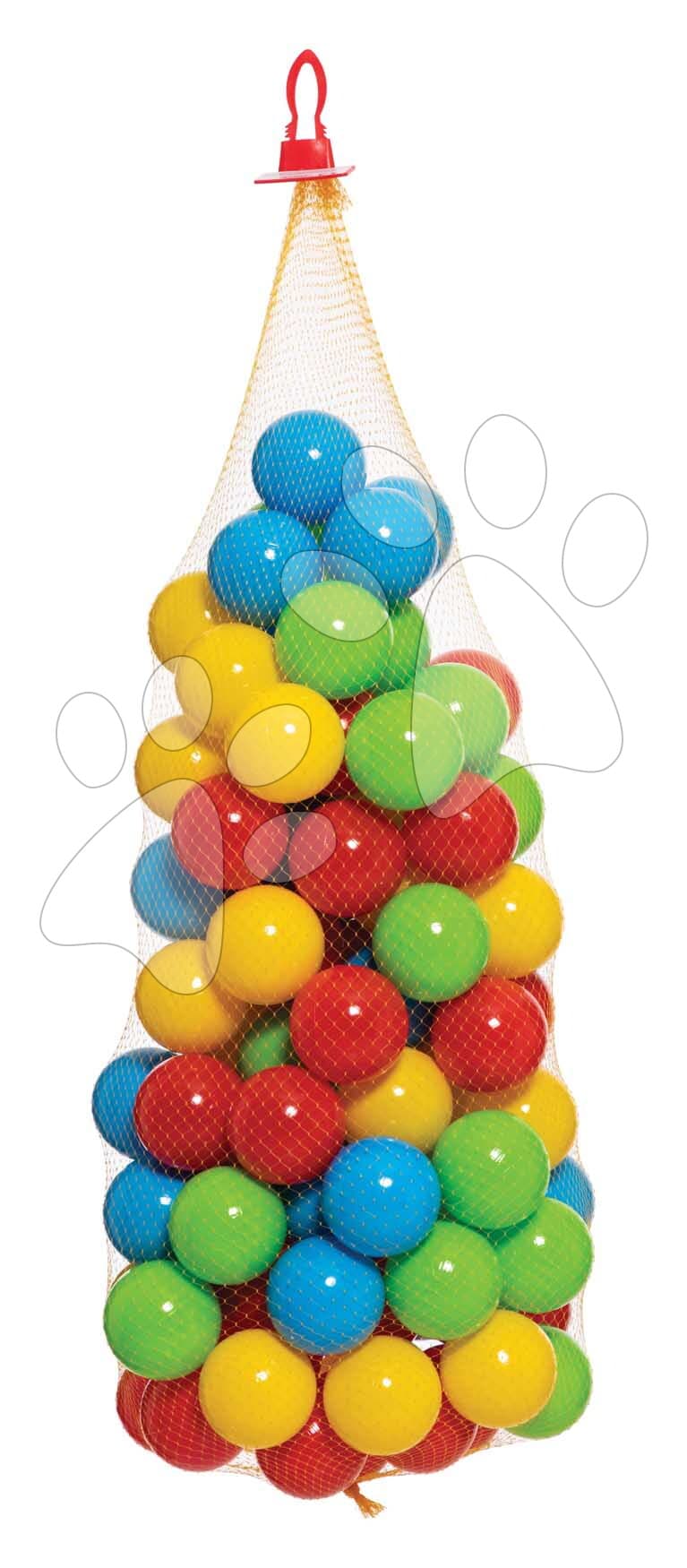 Loptičky plastové v sieťke Dohány 6,5 cm farebné 100 kusov 1