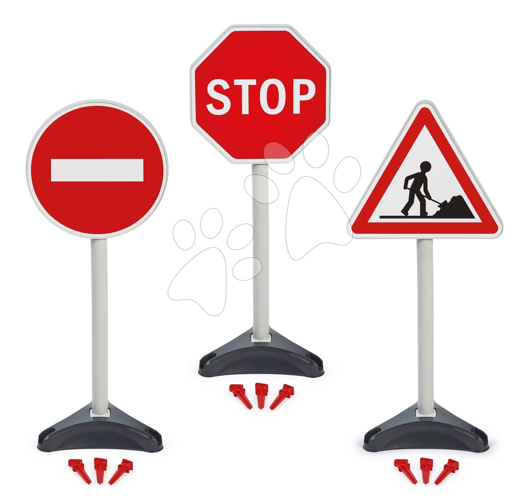 Dopravné značky na ihrisko Traffic Signs Écoiffier 3 druhy výška 65 cm od 18 mes 1