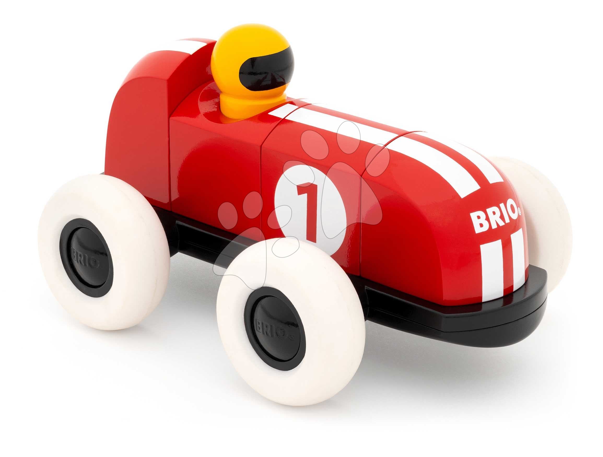 Drevená stavebnica Pretekárske autíčko Magnetic Race Car BRIO 5 magnetických dielov od 12 mes