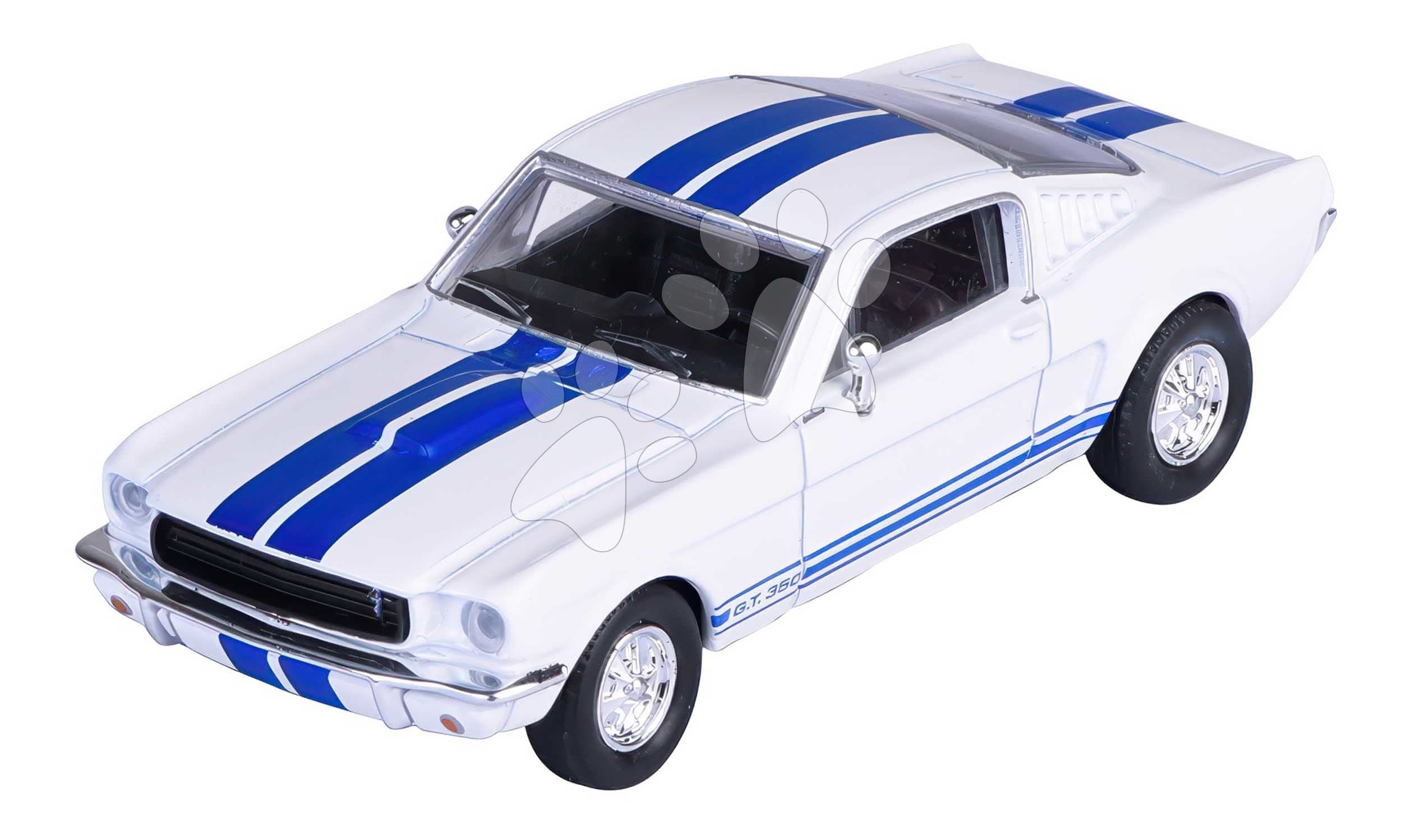 Autíčko v boxe Shelby GT350 1965 Majorette kovové s gumenými kolieskami dĺžka 7,5 cm 1:64
