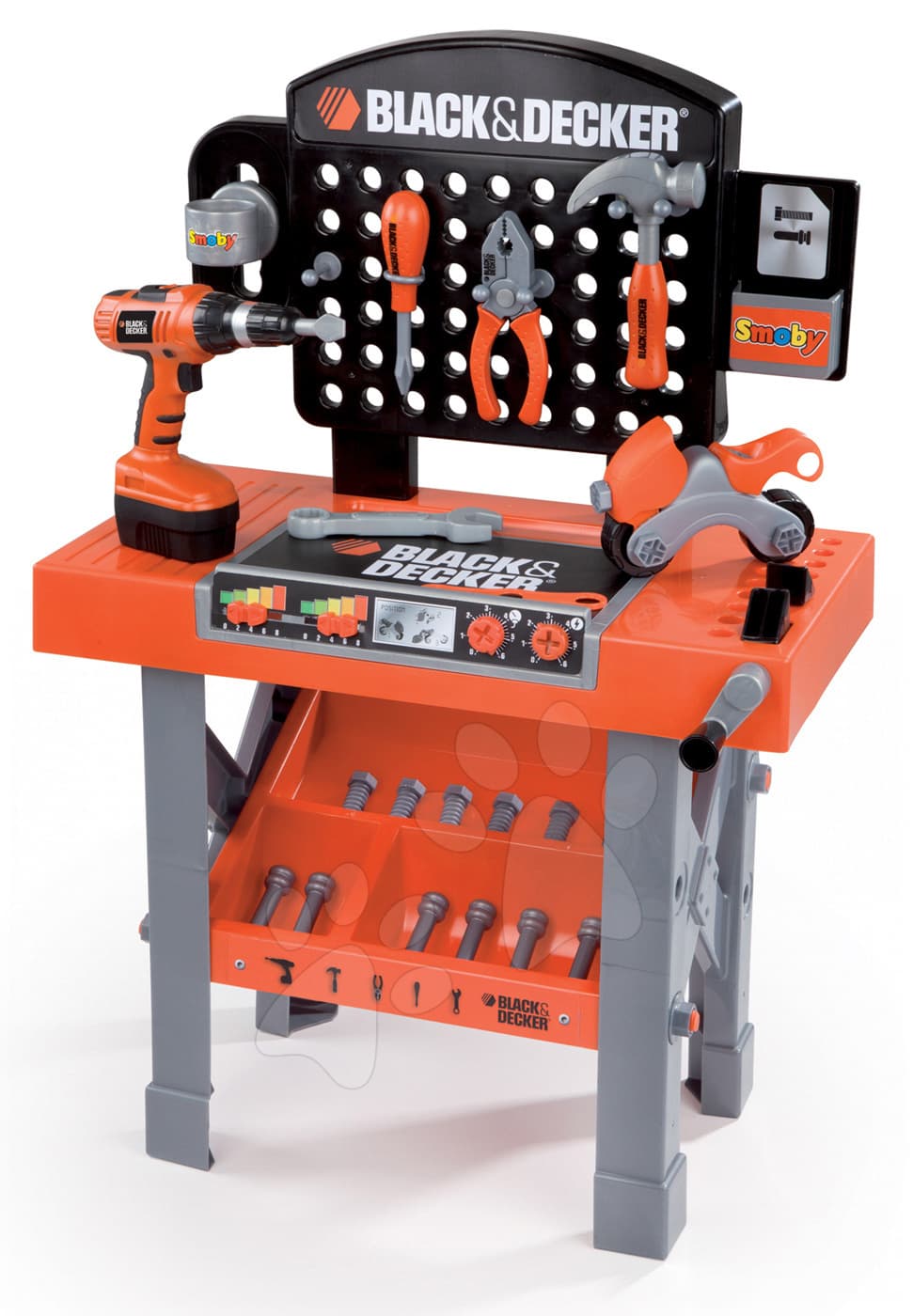 Smoby pracovná dielňa Black&Decker s mechanickou vŕtačkou 500205 červeno-čierna 1