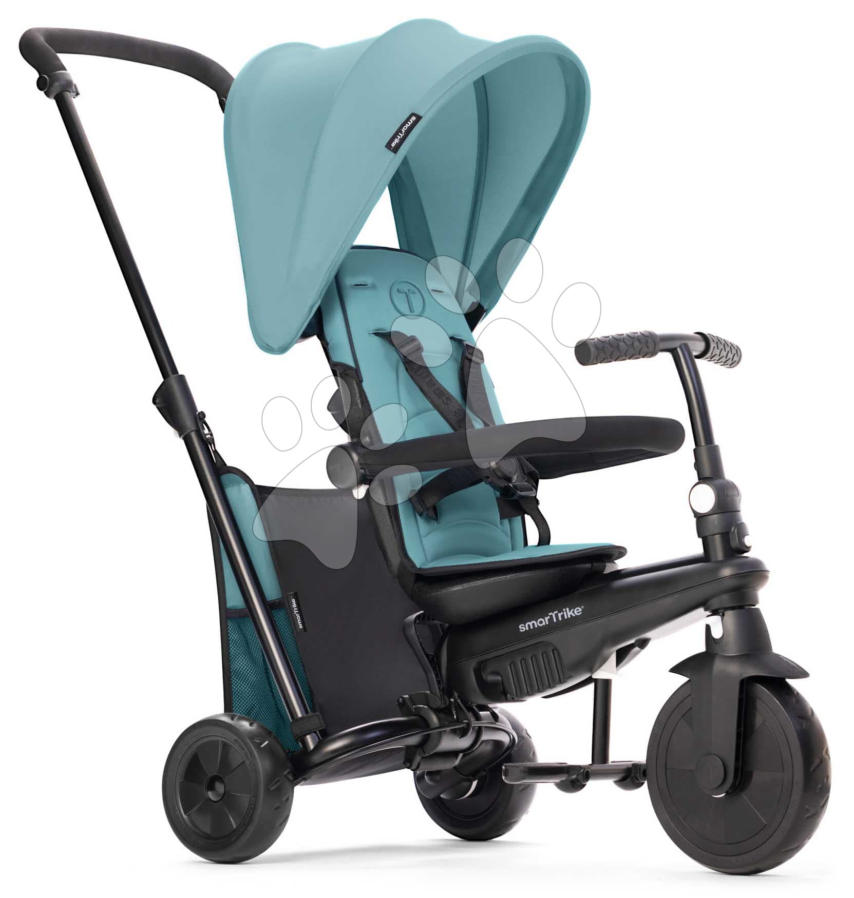 Trojkolka a kočík skladacia 5v1 STR3 Turquoise smarTrike so sklápateľným sedadlom TouchSteering s EVA kolesami od 10 mes