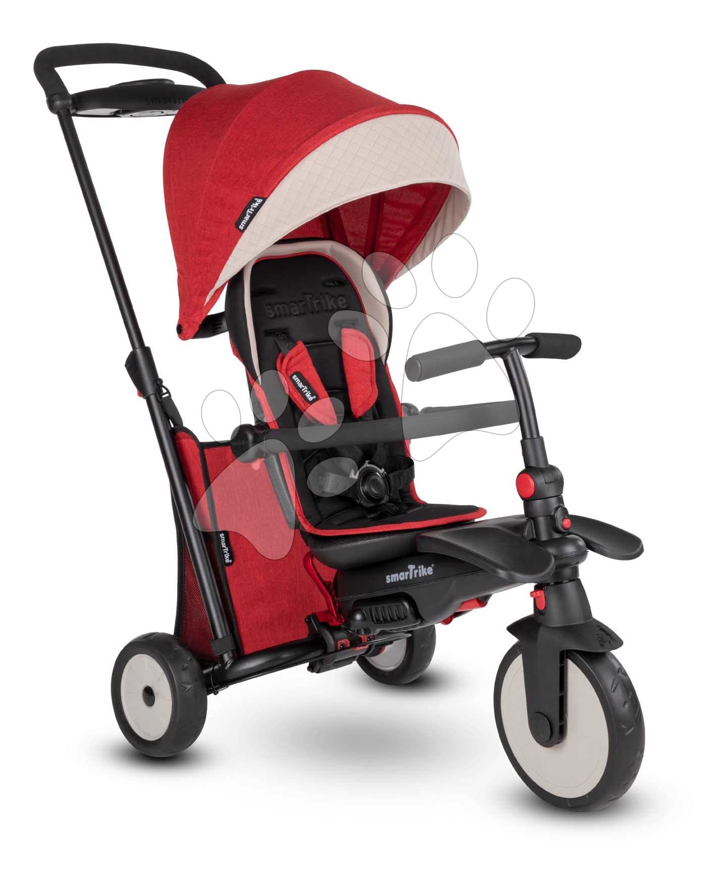 Trojkolka skladacia smarTfold 7v1 500 Stroller Melange smarTrike TouchSteering červená polstrovaná s EVA kolesami od 9 mesiacov ako kočík 1