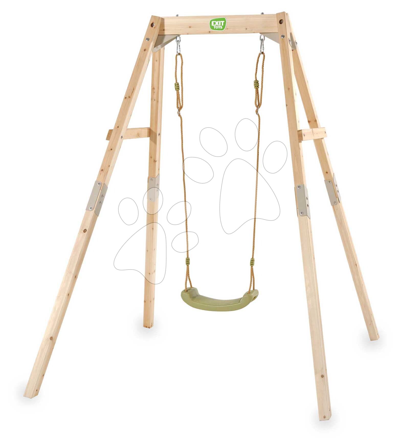 Hojdačka z cyprusového dreva Silvi Swing Exit Toys sedadlo s nastaviteľnou výškou od 12 mes 1