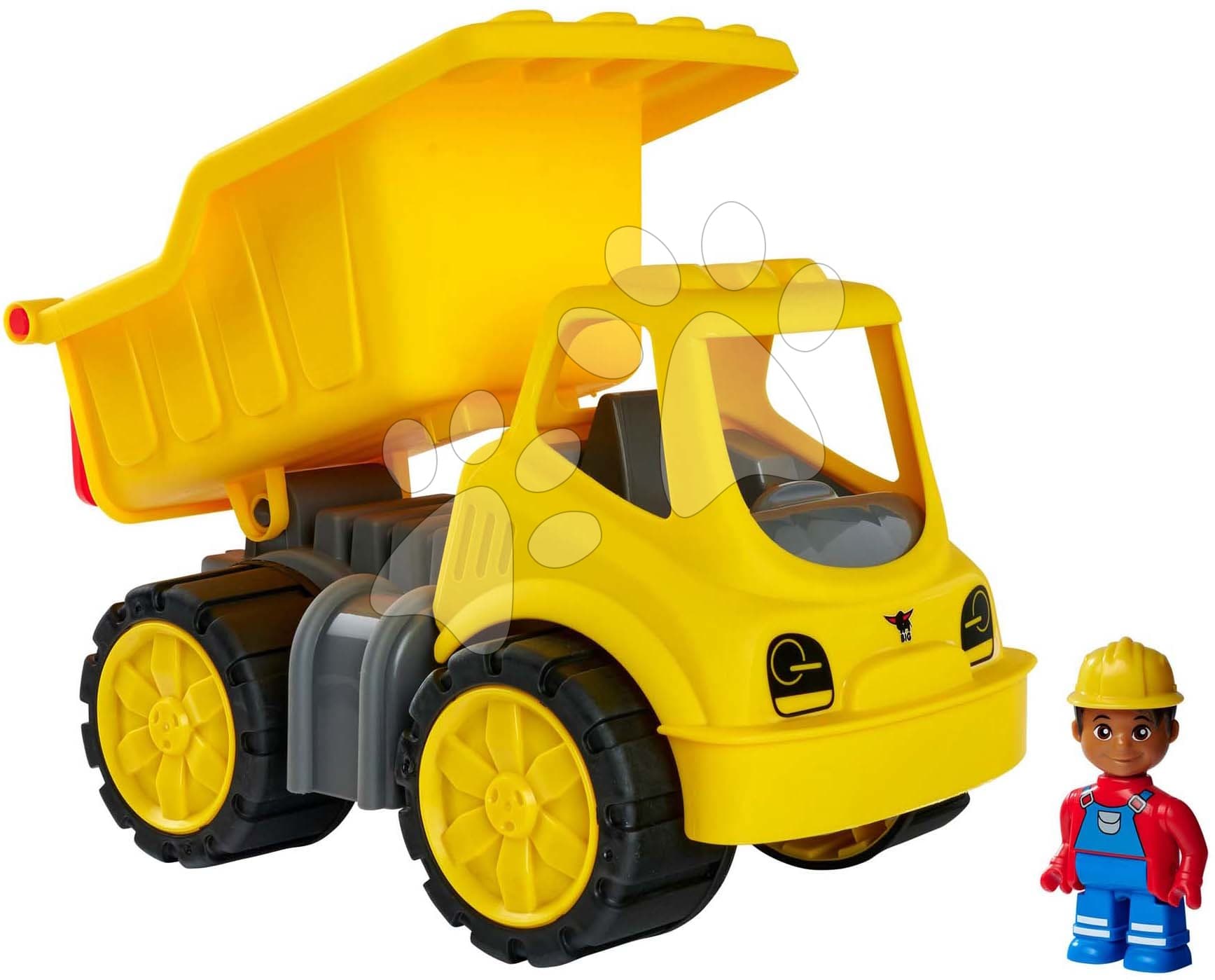 Nákladné auto Power Worker Dumper + Figurine BIG pracovný stroj 31 cm s gumenými kolesami od 2 rokov
