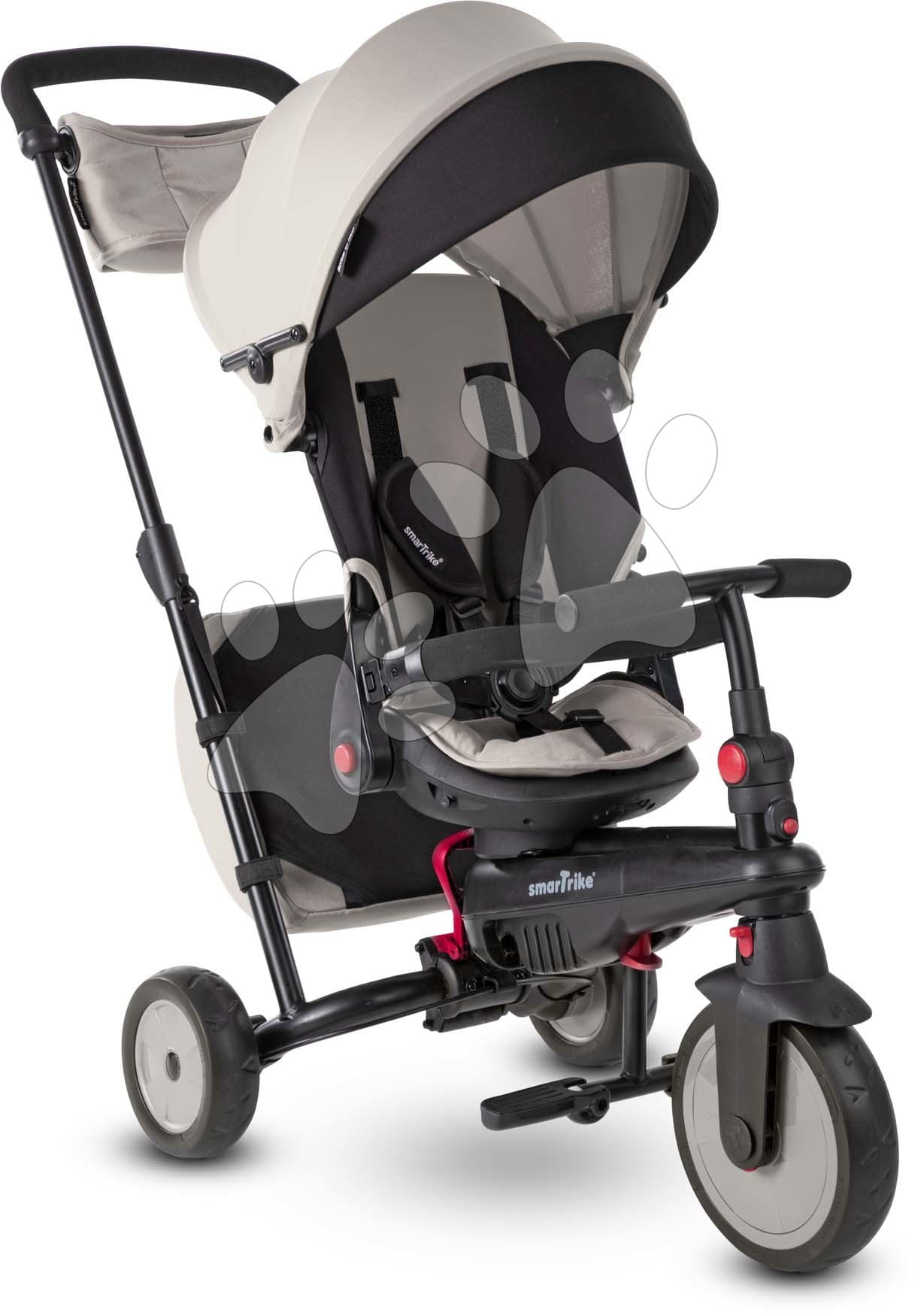 Trojkolka a kočík skladacia STR7J Warm Grey 7v1 smarTrike šedá so sklápateľným sedadlom Touch Steering s EVA kolesami od 6 mes
