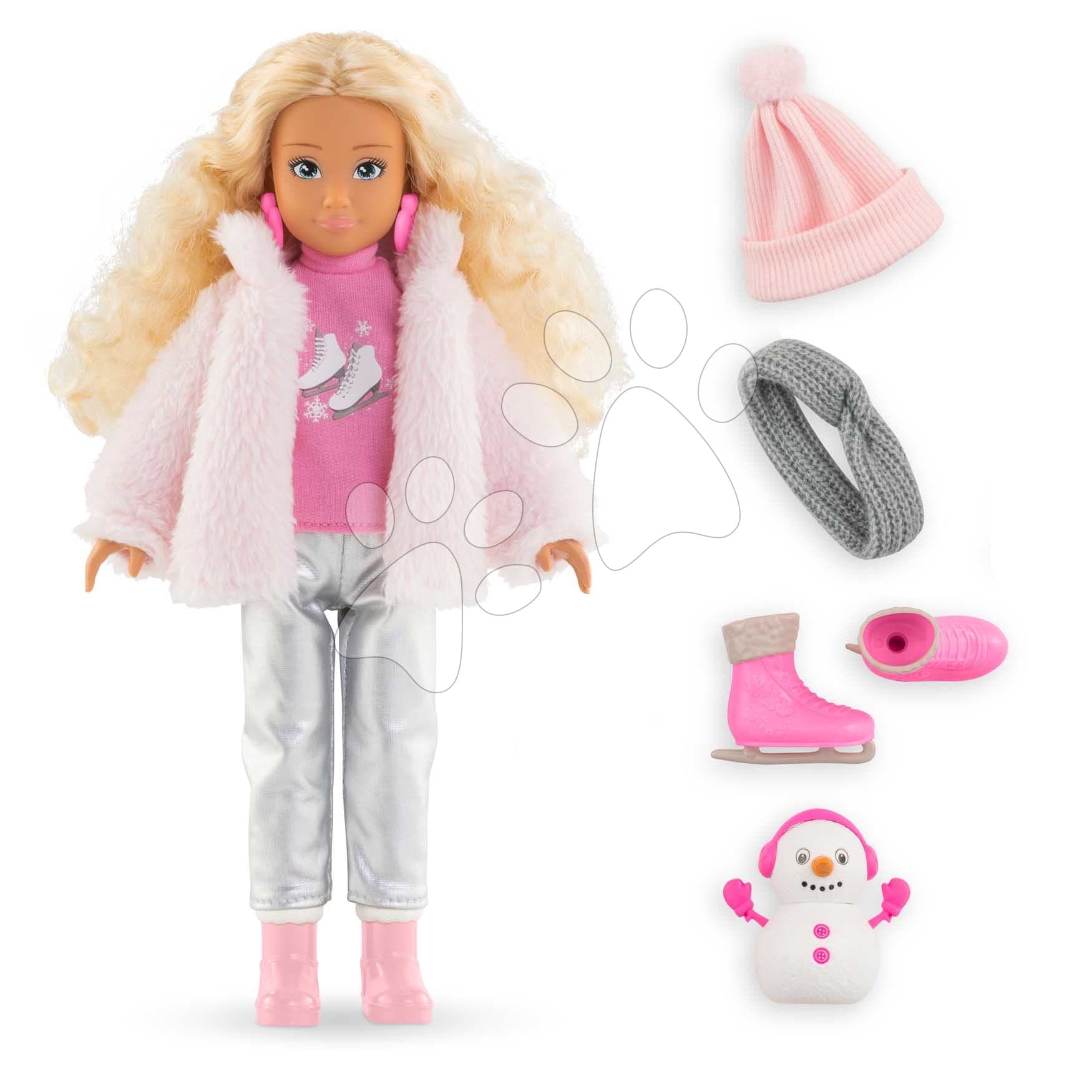 Bábika Valentine in the Mountain Set Girls Corolle s kučeravými blond vlasmi 28 cm 4 doplnky od 4 rokov 1