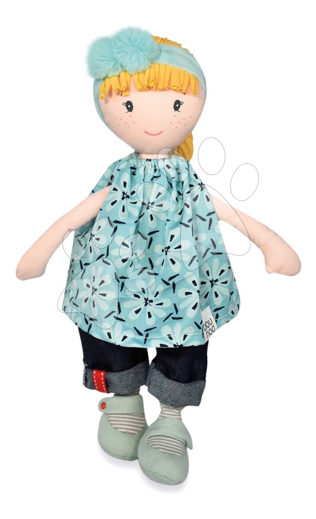 Bábika Evy Having Fun Jolijou 36 cm s blond vláskami v modrých šatách z jemného textilu od 5 rokov