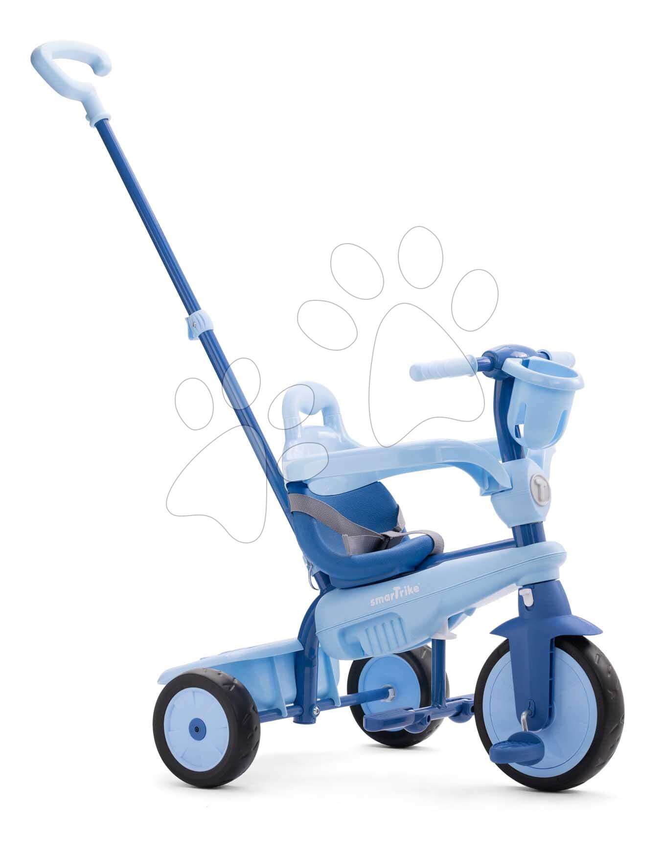 Trojkolka s vodiacou tyčou Breeze S Ocean Blue TouchSteering smarTrike s voľnobehom s košíkom na fľašku od 15 mes 1