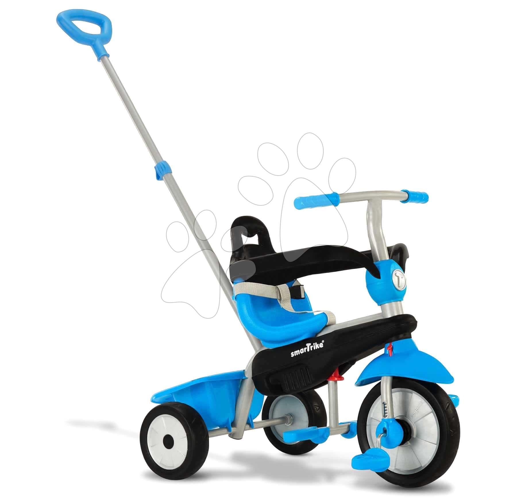 Trojkolka s vodiacou tyčou Lollipop Blue SmarTrike s tlmičom a voľnobehom modrá od 10 mes 1